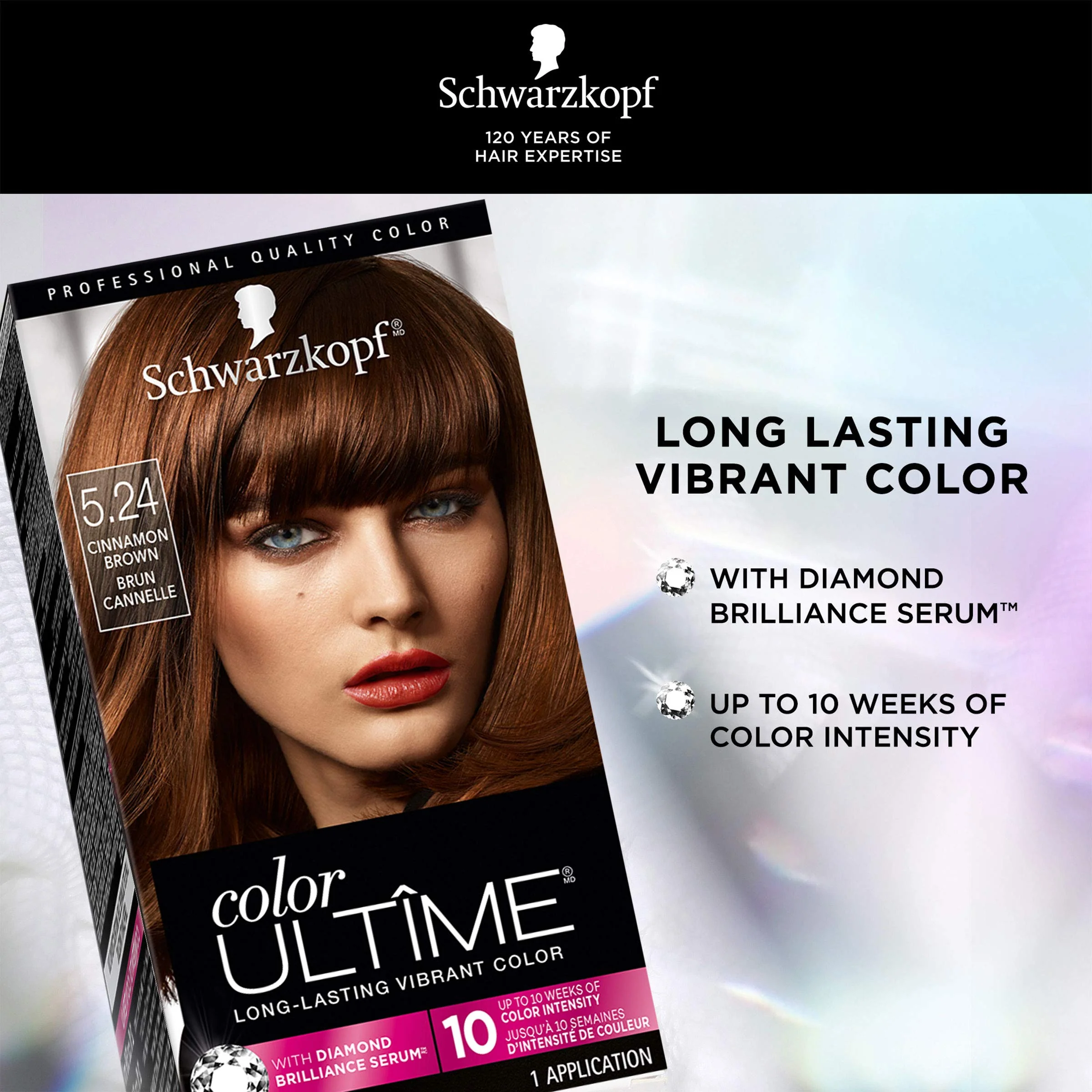 Schwarzkopf Color Ultime Permanent Hair Color Cream, 5.24 Cinnamon Brown - Image 3