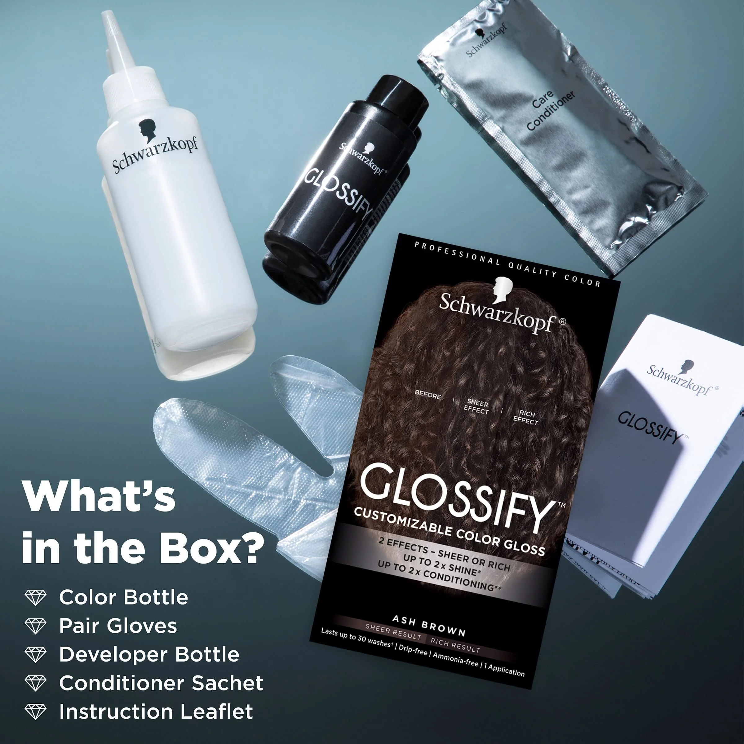 Schwarzkopf Glossify Customizable Color Gloss, Ash Brown - Image 5