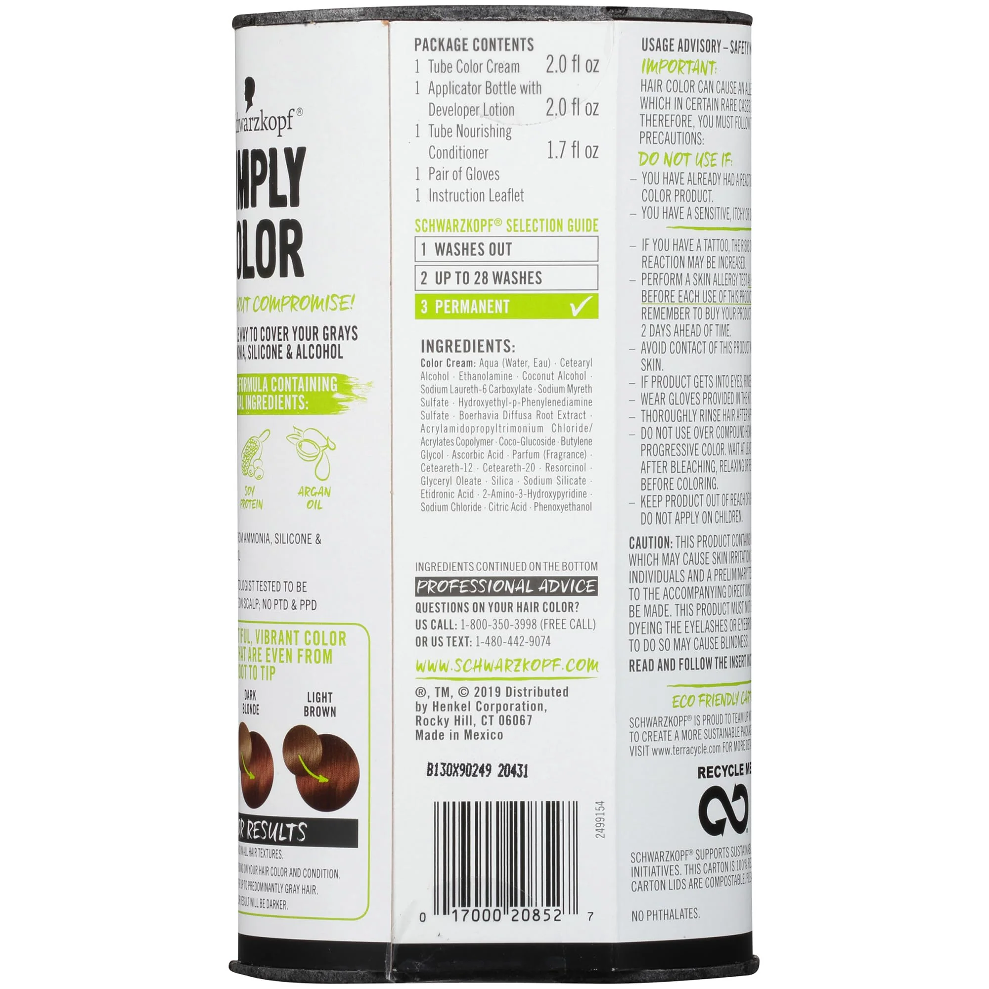 Schwarzkopf Simply Color Hair Color 6.68 Hazelnut Brown, 1 Application - Permanent Hair Dye for Healthy Looking Hair without Ammonia or Silicone, Dermatologist Tested, No PPD & PTD - Image 7
