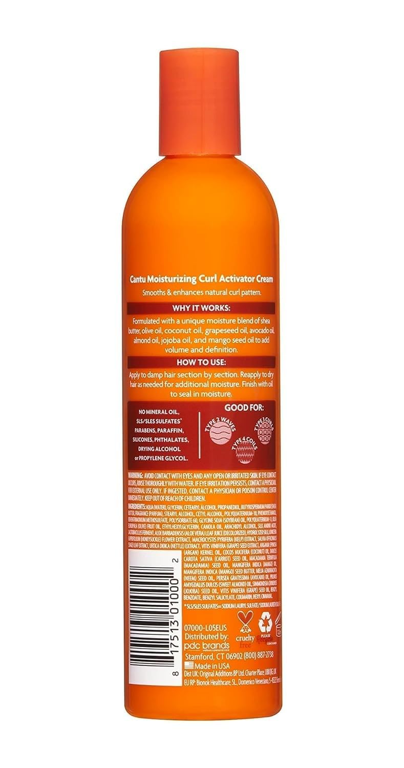 Shea Butter Moisturizing Curl Activator Cream by Cantu for Unisex - 12 oz Cream - Image 3