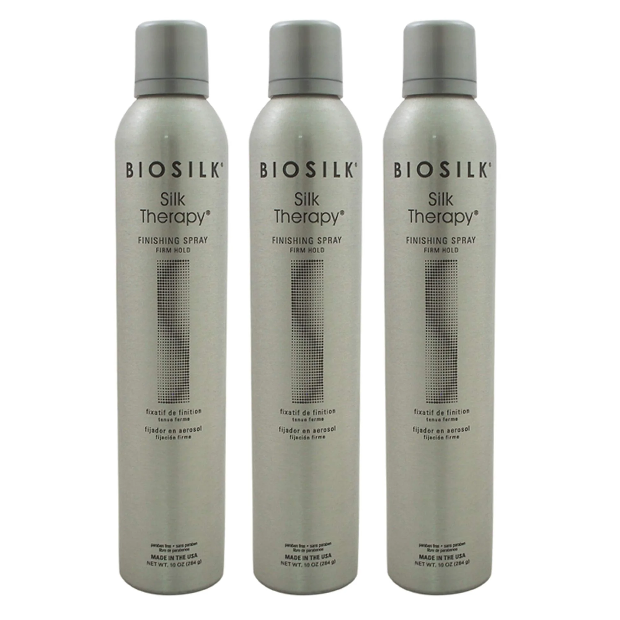 Silk Therapy Finishing Spray - Firm Hold by Biosilk for Unisex - 10 oz Hair Spray - (Pack of 3)