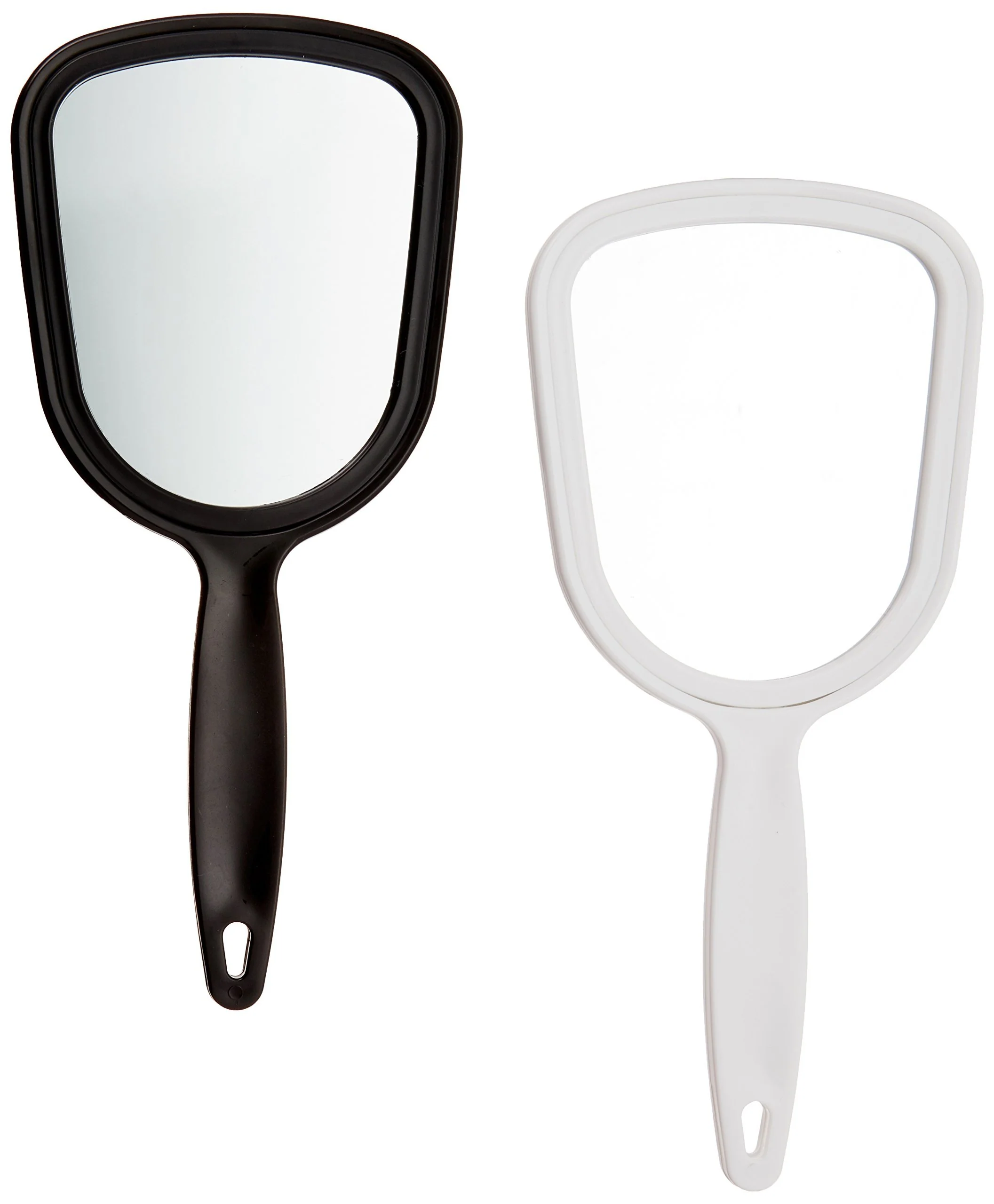 Soft 'N Style Hand Mirror 4-1/2" x 3-3/4" 6 white 6 black (Pack of 12)