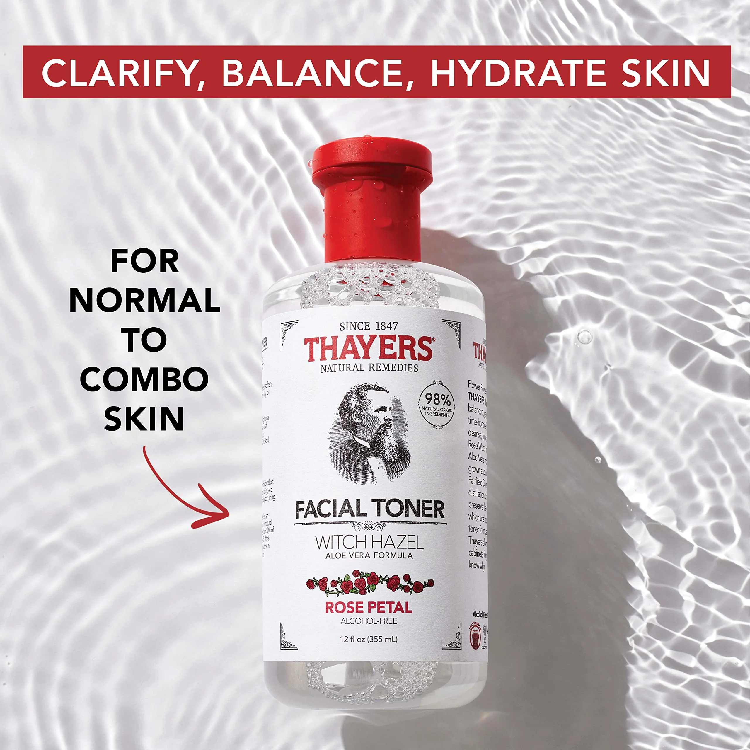Thayers Alcohol-Free Witch Hazel Facial Toner Value Multipack 2 Rose 2 Unscented (Pack of 4) - Image 6
