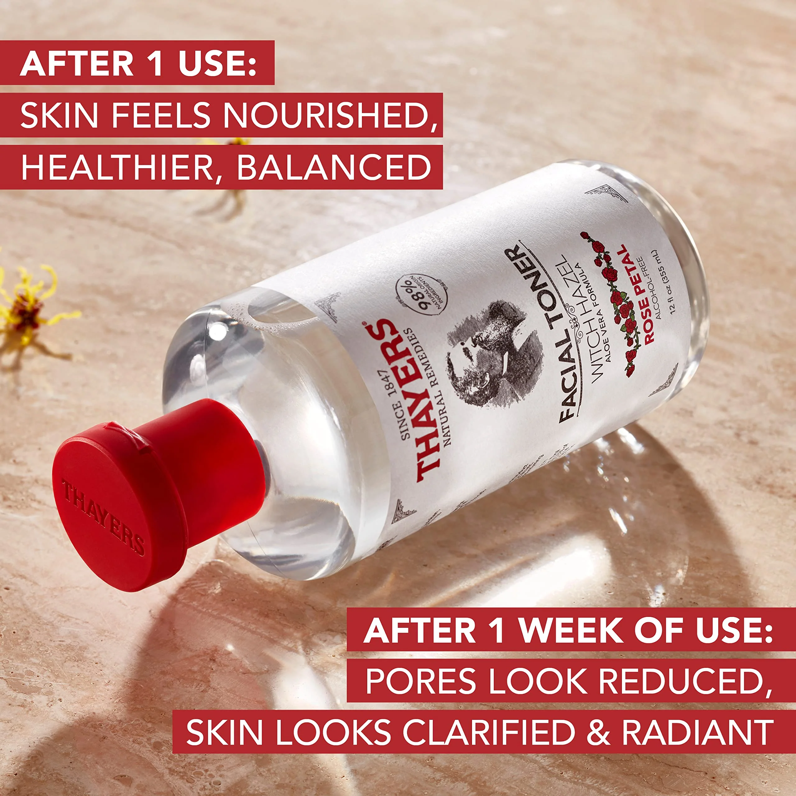 Thayers Alcohol-Free Witch Hazel Facial Toner Value Multipack 2 Rose 2 Unscented (Pack of 4) - Image 7