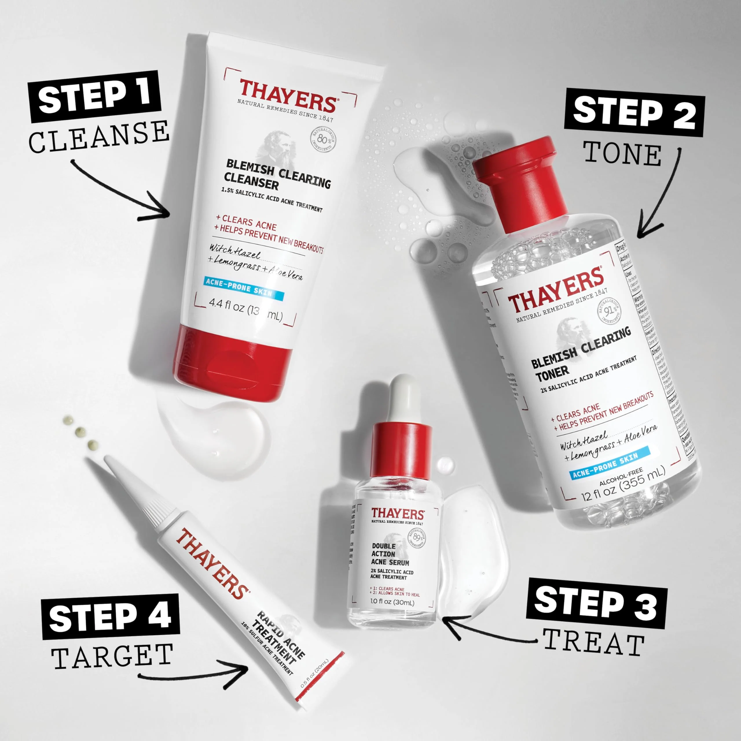 THAYERS Blemish Clearing Face Cleanser with 1.5% Salicylic Acid, Acne Treatment Face Wash, Soothing and Non-Stripping Skin Care, 4.4 Fl Oz - Image 7