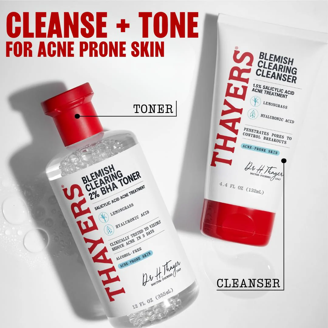 Thayers Blemish Clearing Salicylic Acid Toner, Acne Treatment Face Toner with 2% Salicylic Acid, Soothing and Non-Stripping Skin Care, 12 Fl Oz - Image 7