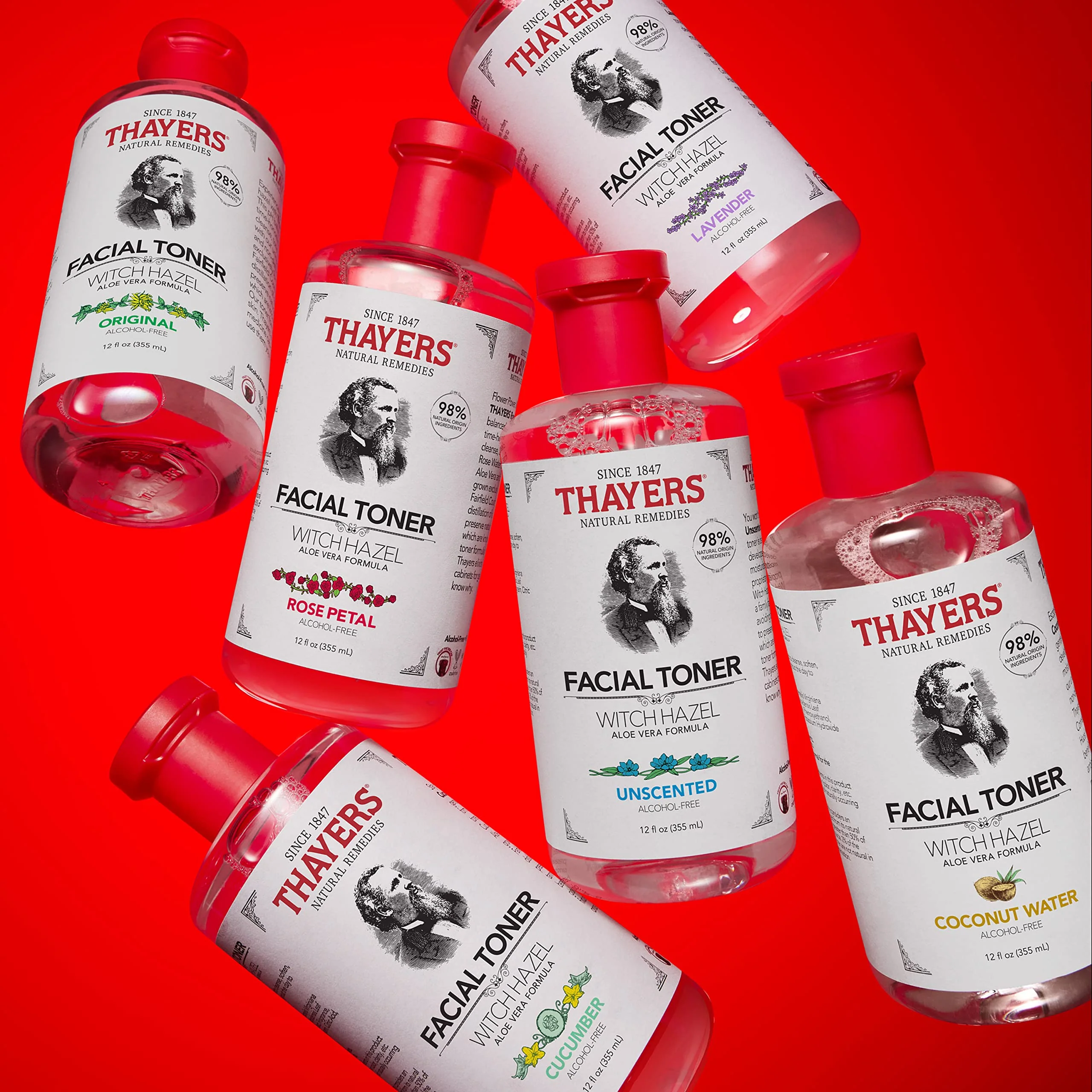 Thayers Facial Toner, Witch Hazel with Aloe Vera, Rose Petal, 12 Fl Oz (Pack of 2) - Image 6
