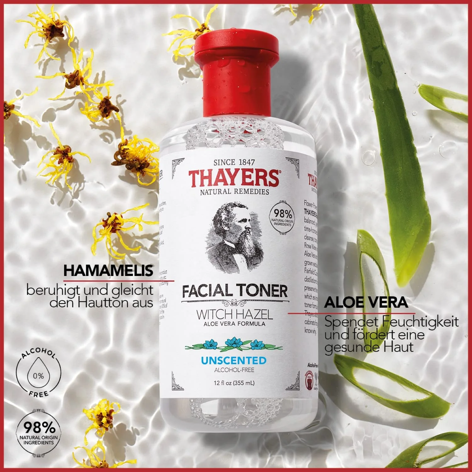 Thayers Witch Hazel With Aloe Vera Unscented - 12 Fl Oz - Image 3