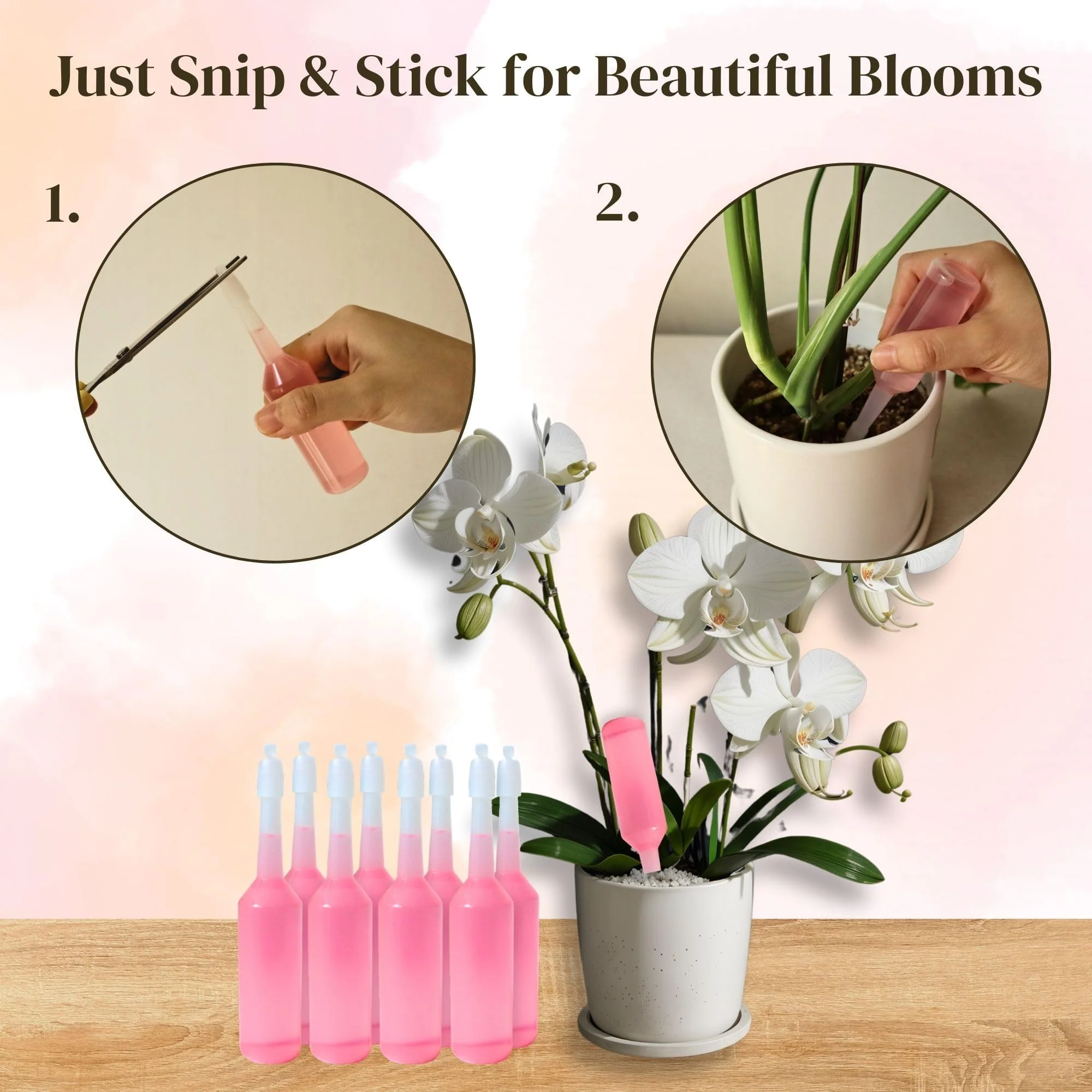 The Green Alcove Liquid Orchid Fertilizer Spikes | Ready-to-Use Orchid Food Spikes & Orchid Plant Food for Blooming, Fertilizer for Orchids (16 Drip Feeders) - Image 4