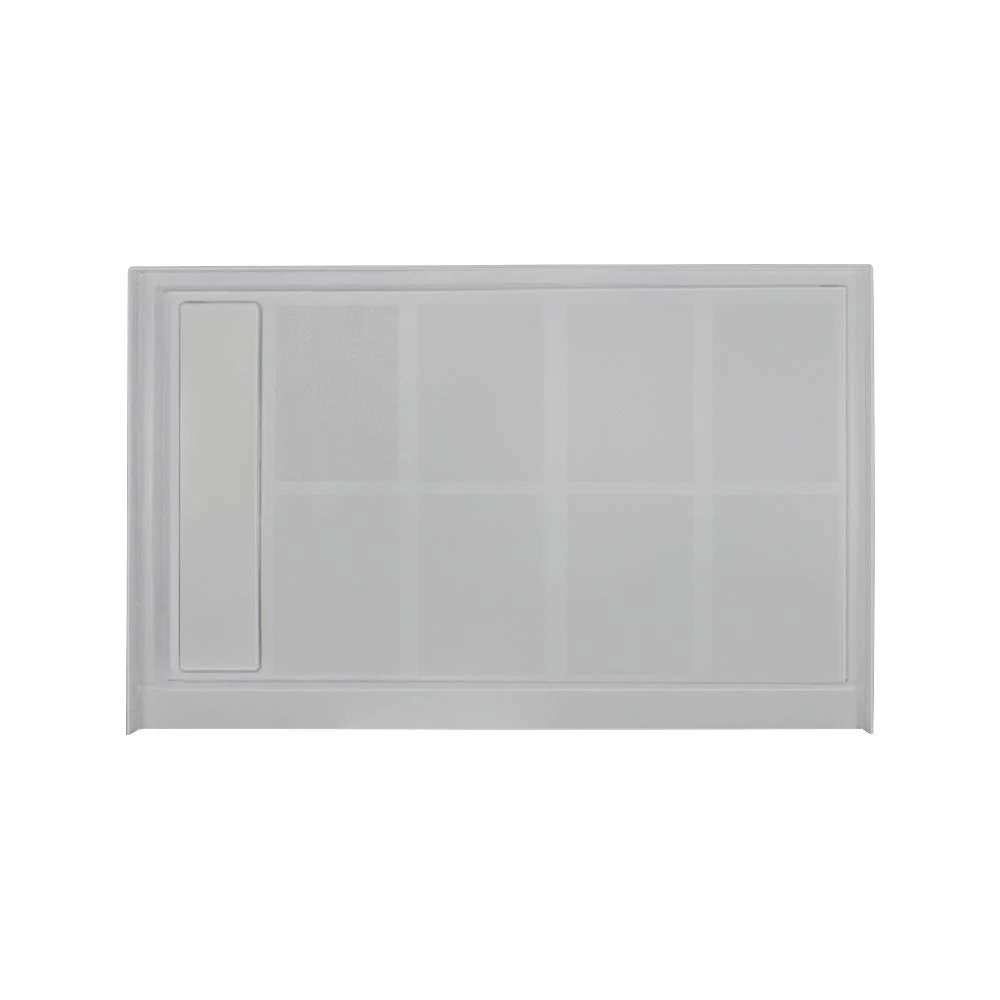 Transolid FL6036L-39 Linear 60-in L x 36-in W Rectangular Alcove Concealed End Drain Shower Base with Left Hand Drain, Grey - Image 5