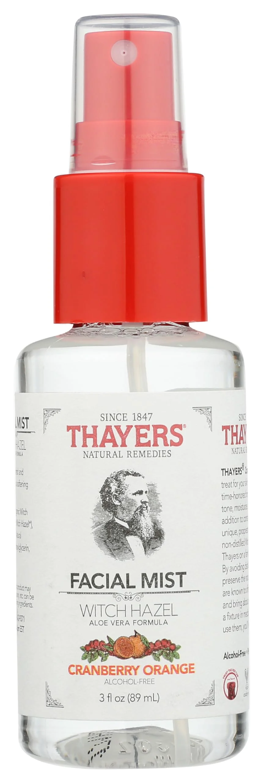 Trial Size Cranberry Orange Witch Hazel Facial Mist with Aloe Vera Toner (3 oz.)