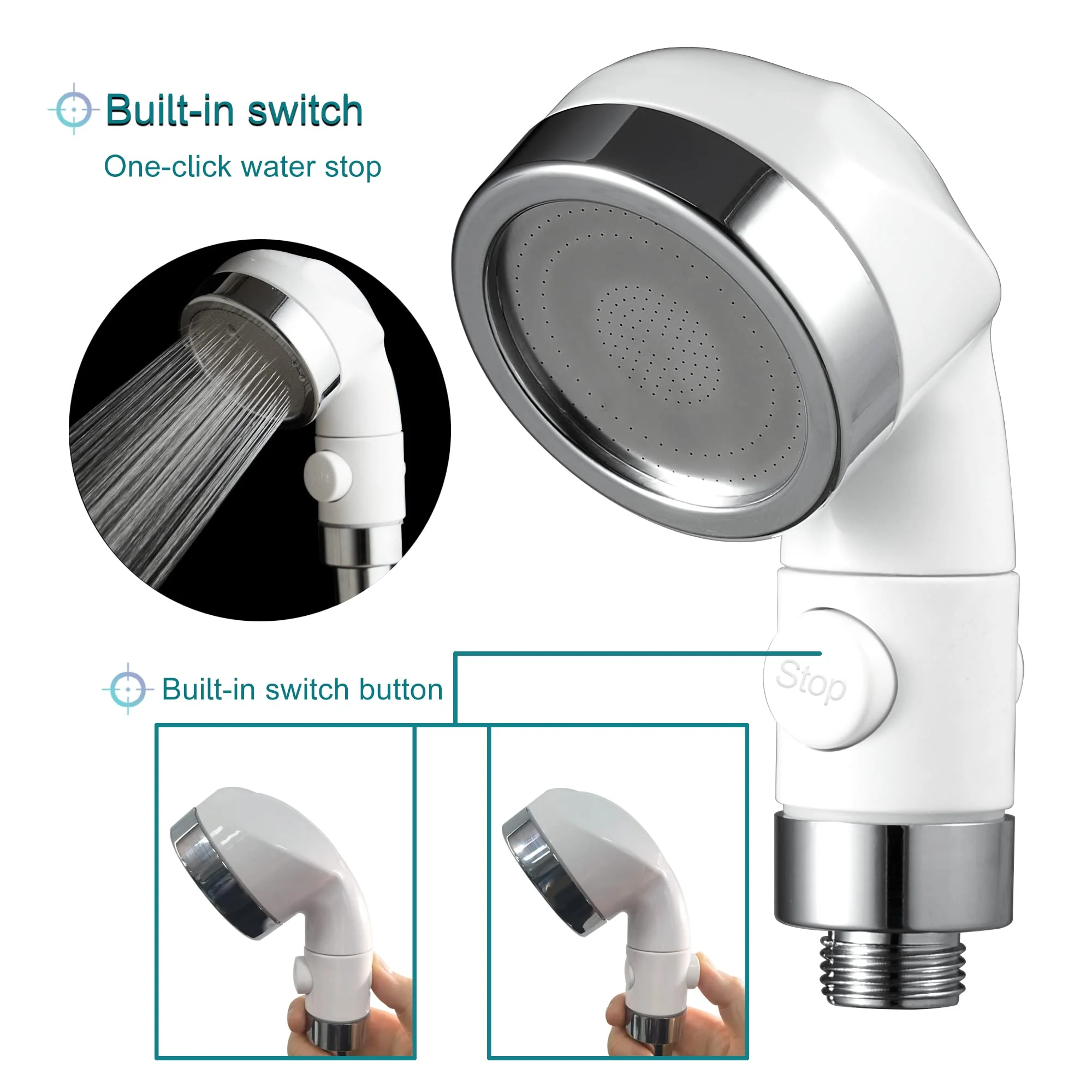 U-BCOO Sink Spray Rubber Hose Portable Shampoo Sprayer (Style 2) - Image 5