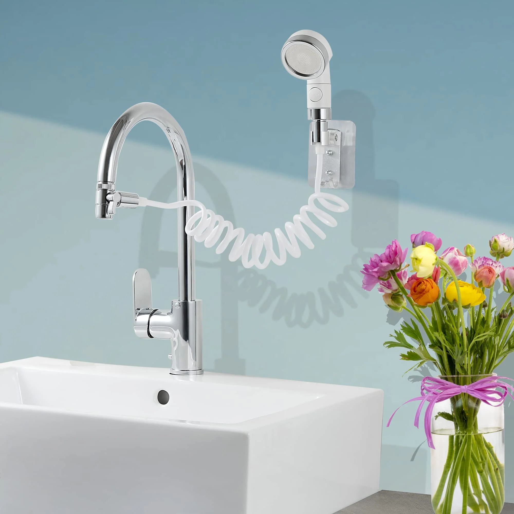 U-BCOO Sink Spray Rubber Hose Portable Shampoo Sprayer (Style 2) - Image 7