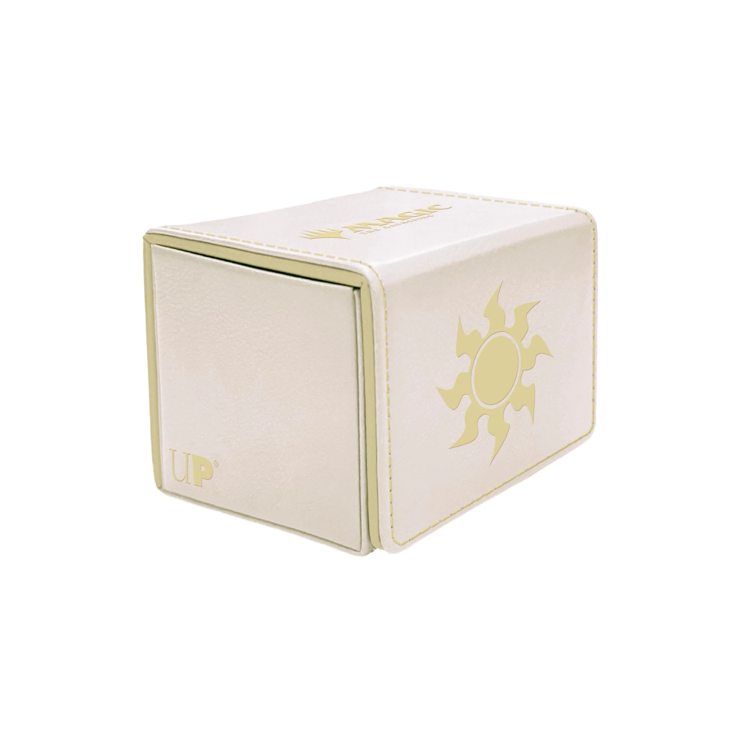 Ultra Pro - Mana 8 Alcove Edge Deck Box - Plains for Magic: The Gathering, Store & Protect up to 100 Standard Size MTG Cards, Great for Commander Deck, Side Loading Deck Box, Premium Leatherette - Image 2