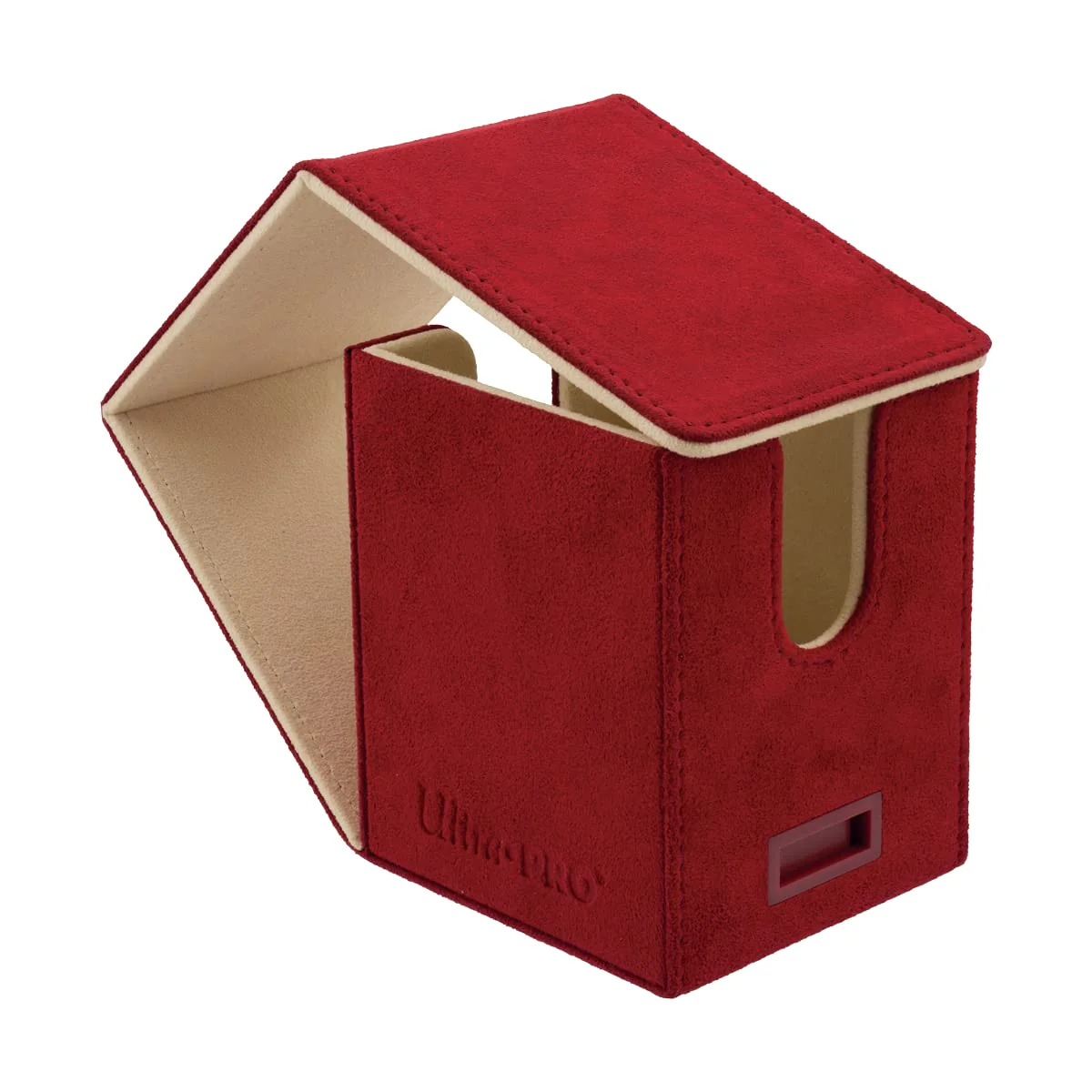 Ultra Pro - Vivid Alcove Flip Deck Box (Red) - Protect and Store up to 100 Double Sleeves Standard Size Cards, Perfect for Sports Cards, Gaming Cards & Collectible Trading Cards - Image 2