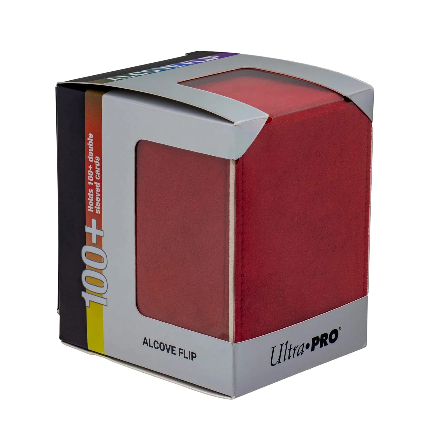Ultra Pro - Vivid Alcove Flip Deck Box (Red) - Protect and Store up to 100 Double Sleeves Standard Size Cards, Perfect for Sports Cards, Gaming Cards & Collectible Trading Cards - Image 6