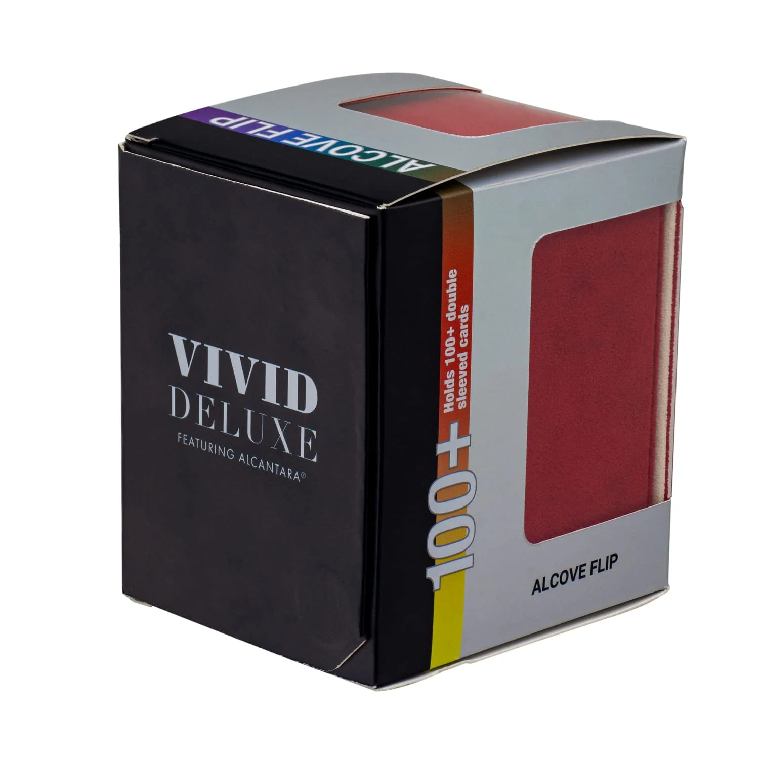 Ultra Pro - Vivid Alcove Flip Deck Box (Red) - Protect and Store up to 100 Double Sleeves Standard Size Cards, Perfect for Sports Cards, Gaming Cards & Collectible Trading Cards - Image 8