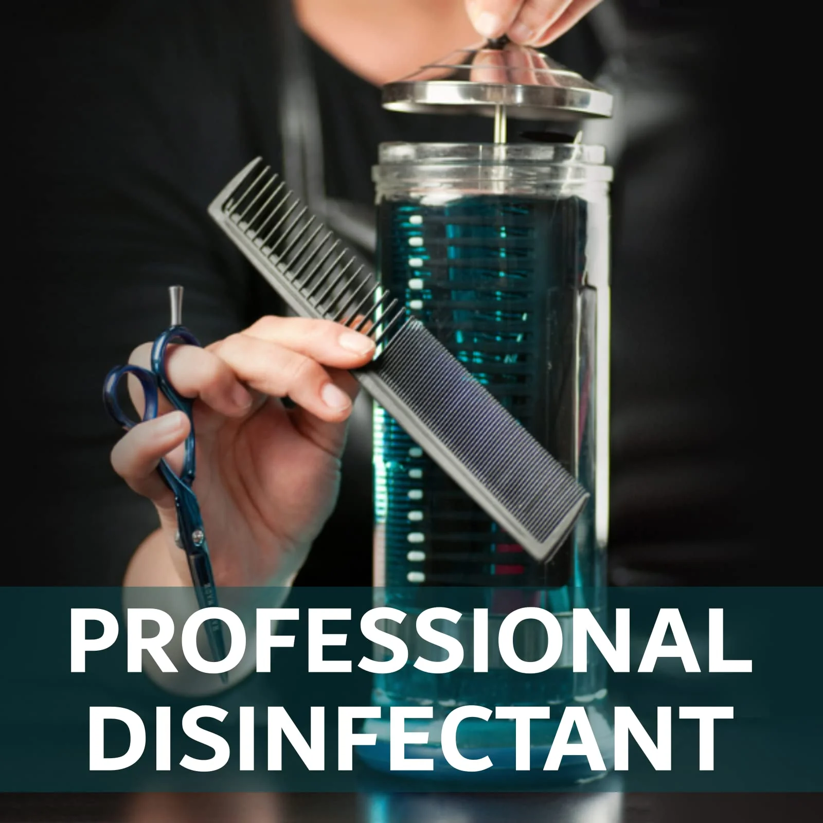 Unit Blue Germicidal Barber Disinfectant Liquid Cleaner Concentrate for Barbers - Anti-Rust Formula to Sterilize Scissors, Clips, Razors, Brush & Combs - 65 Sachets Makes 65 QT Solution at 1600 PPM - Image 4