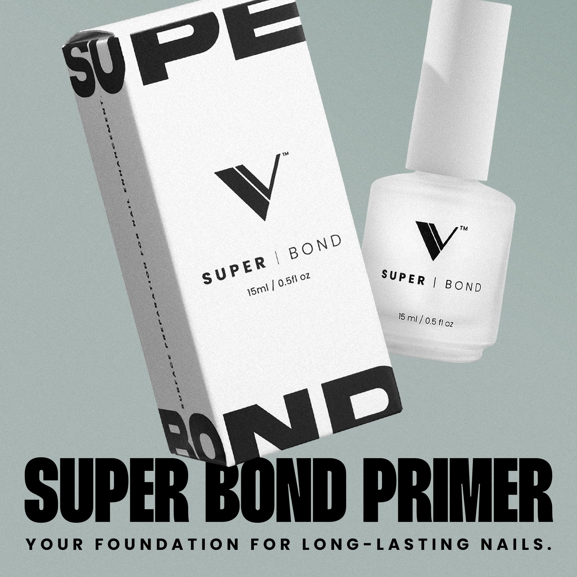 V Beauty Pure Super Bond Nail Primer - Long-Lasting & Low-Odor Nail Prep Bond Primer for Nail Polish, Gel & Acrylic - Nail Care Product for Professional Salons & Home Manicures & Pedicures, 15 ml - Image 2
