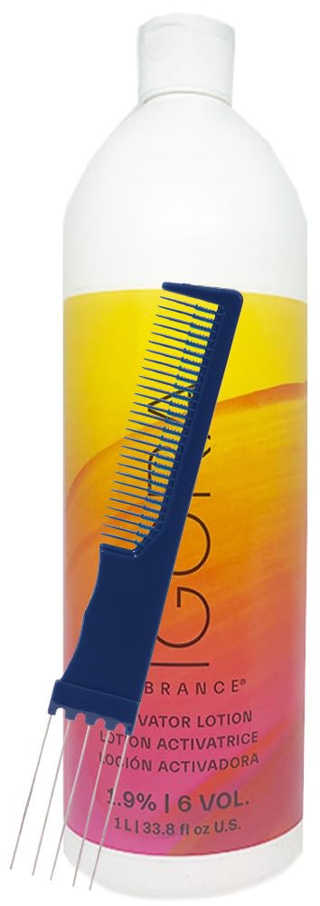 Vibrance 1.9% / 6 Volume Activator Lotion 1 Liter and Dual Purpose Comb (Bundle 2 items)