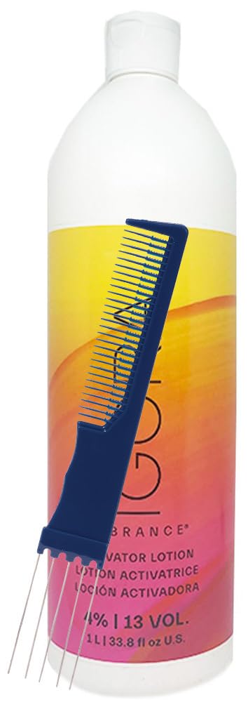 Vibrance 4% / 13 Volume Activator Lotion 1 Liter and Dual Purpose Comb (Bundle 2 items)
