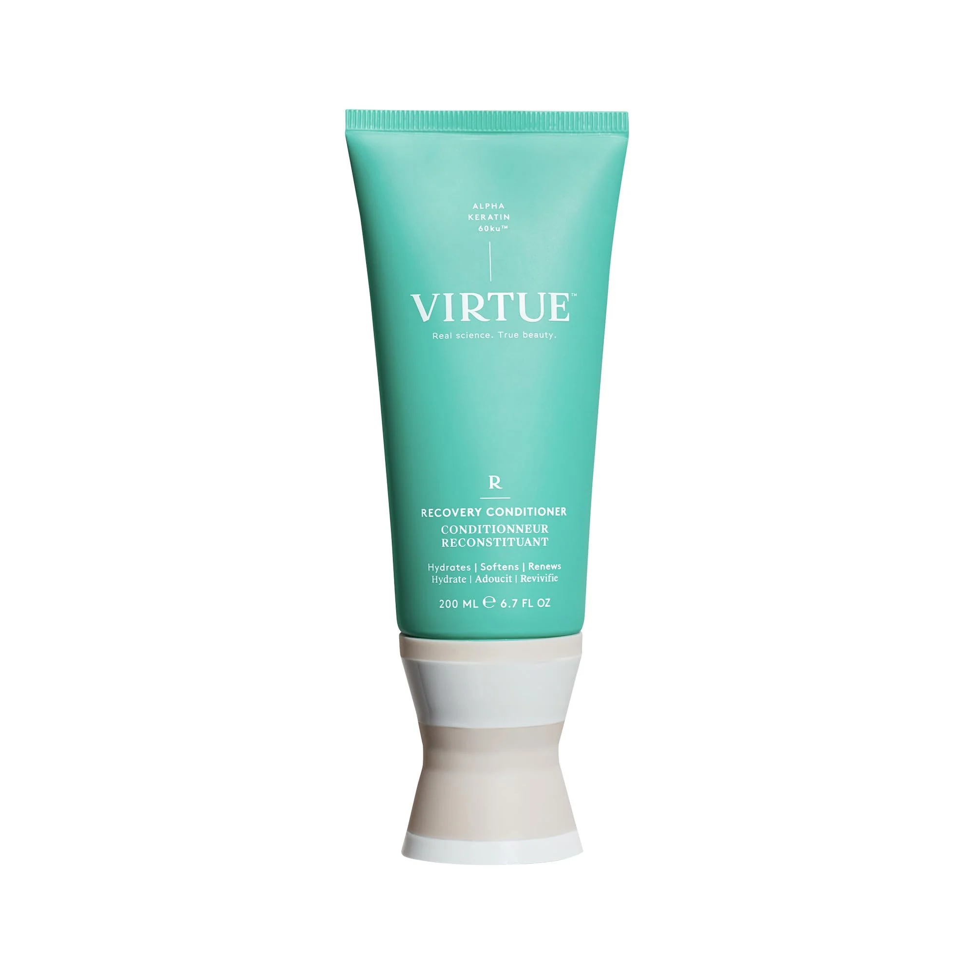 VIRTUE Recovery Conditioner with Keratin Hydrates, Softens, and Renews Damaged Hair, Sulfate Free, Color Safe