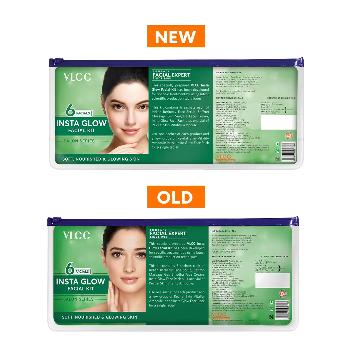 VLCC Salon Series Instaglow Facial Kit (6 Facials)(240gm+12ml) - Image 2