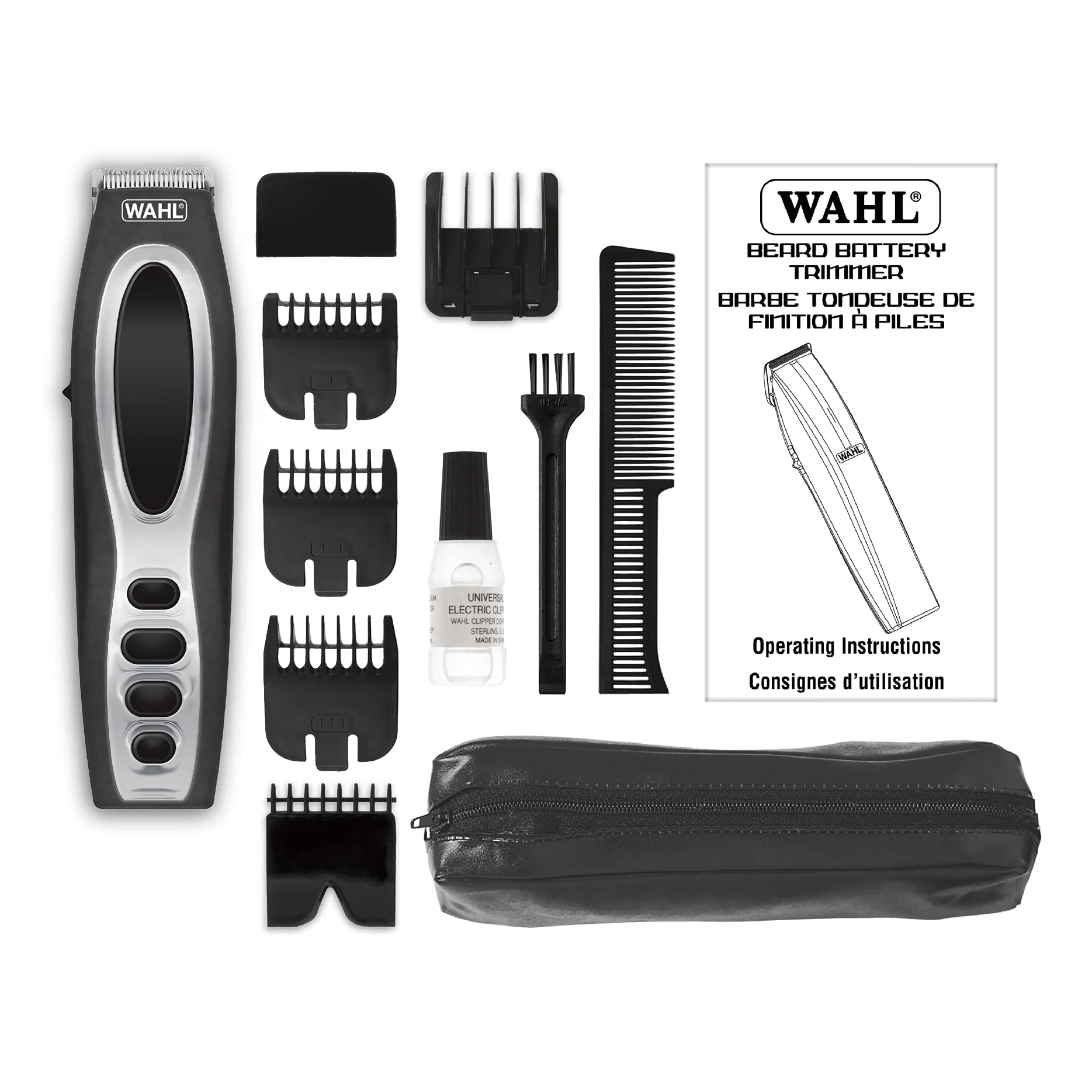 Wahl Canada Beard Trimmer, Self-sharpening precision ground blades, Battery Operated, Men Grooming, V-trim guide for fine line detailing - Model 3283 - Image 3
