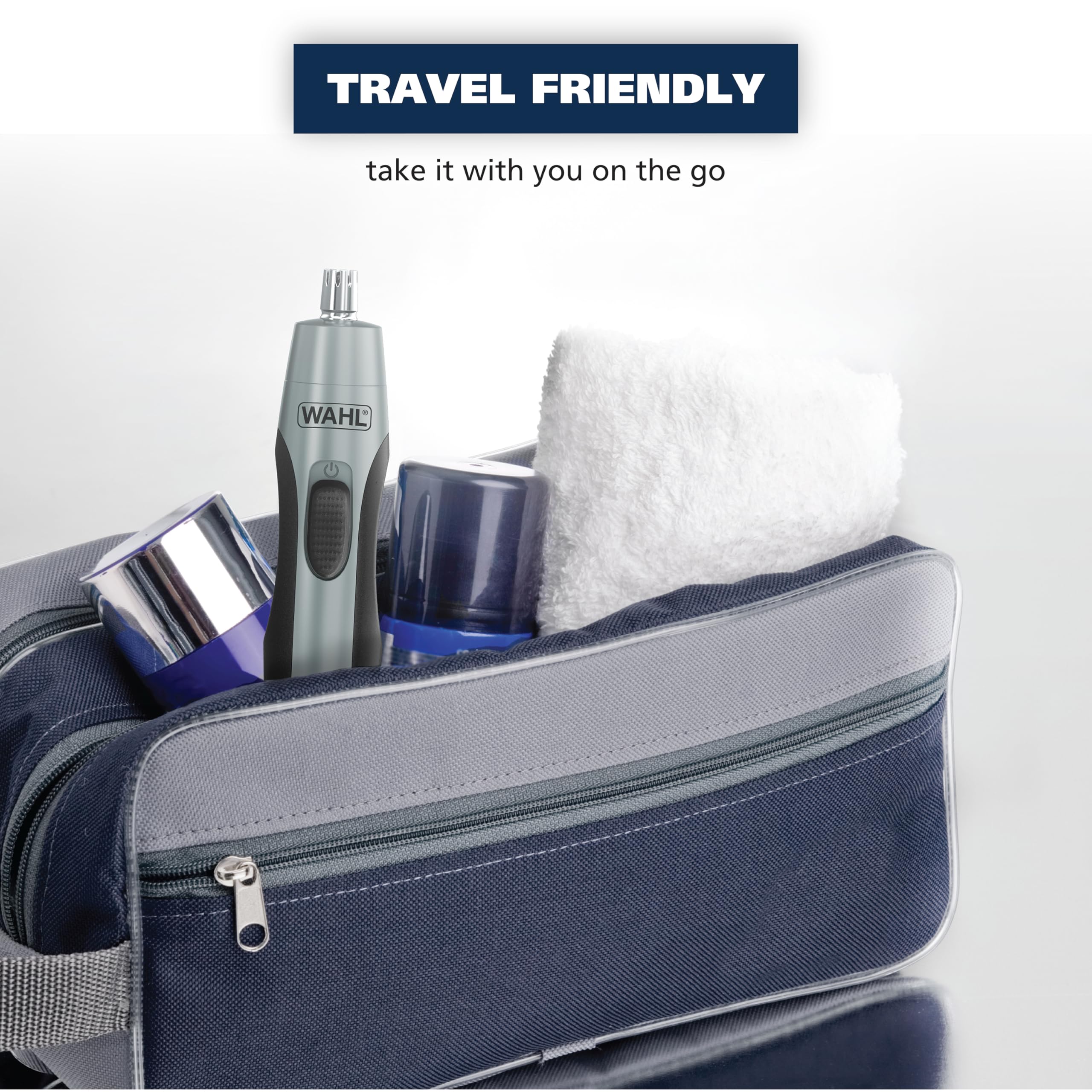 Wahl Clipper Battery Operated, Precision Ear and Nose Hair Trimmer for Men, Hygienic Nose Trimmer with Rinseable Blade for Easy Cleaning, Perfect for Travel – Model 3026462 - Image 8
