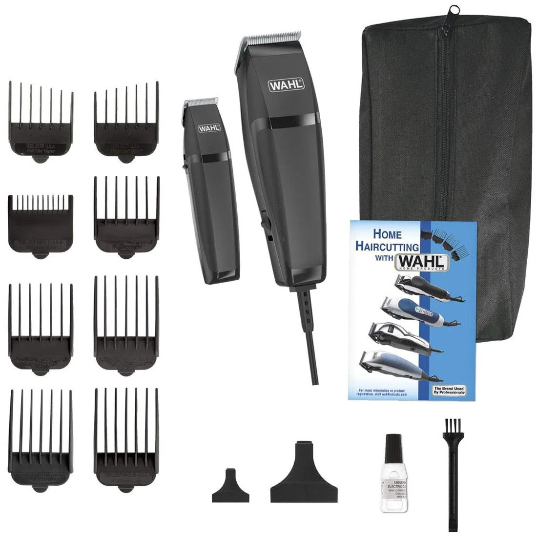 Wahl Clipper Corp Pro 14 Piece Styling Kit with Hair Clipper and Beard Trimmer for Total Body Grooming - Model 79450, Chrome - Image 3