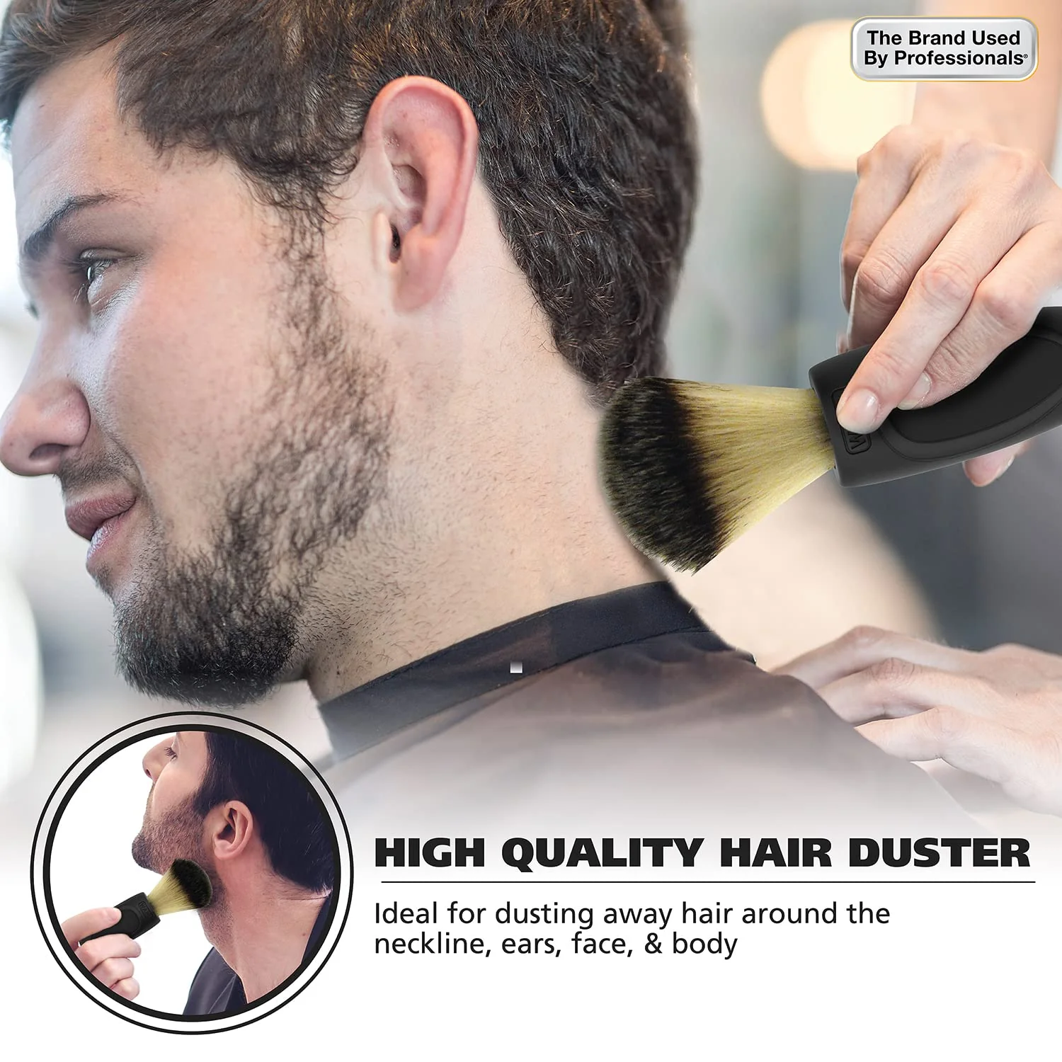 Wahl Clipper Neck Duster Brush for Removing Excess Hair During Hair Cutting, Beard Trimming, and Shaving at Home - 3512 - Image 3