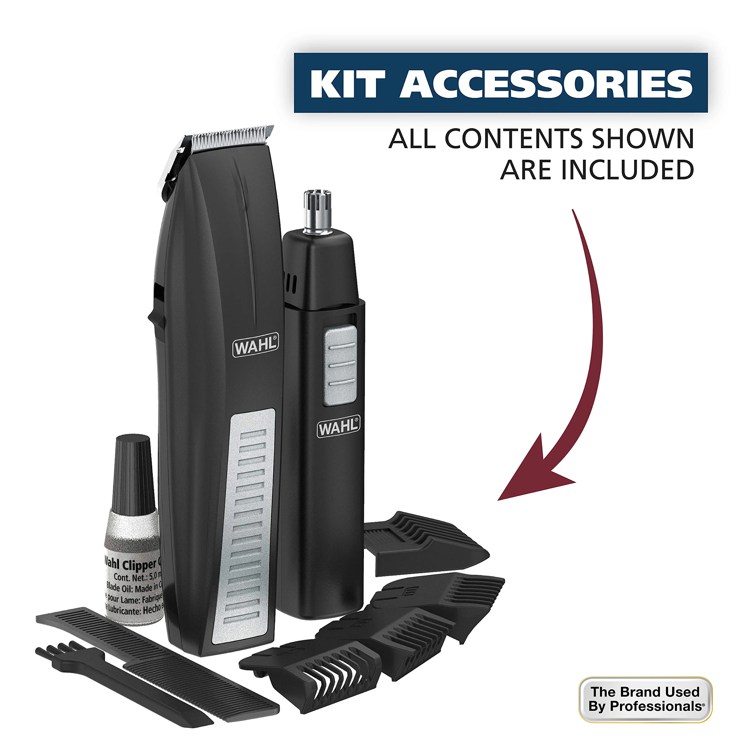Wahl Cordless Beard Trimmer w/Ear/Nose/Brow Trimmer - Image 8