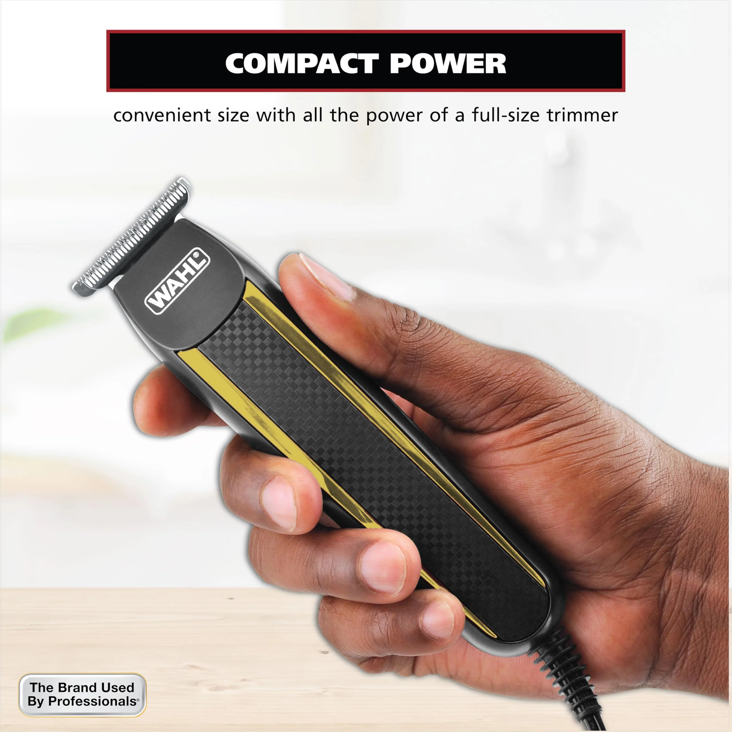 Wahl Edge Pro Bump Free Corded Beard Trimmer for Men Touch Up Trimmer & Grooming Detailer Kit – Perfect for Edging Beards, Mustaches, Hair, & Stubble, – Model 9686-300 - Image 4