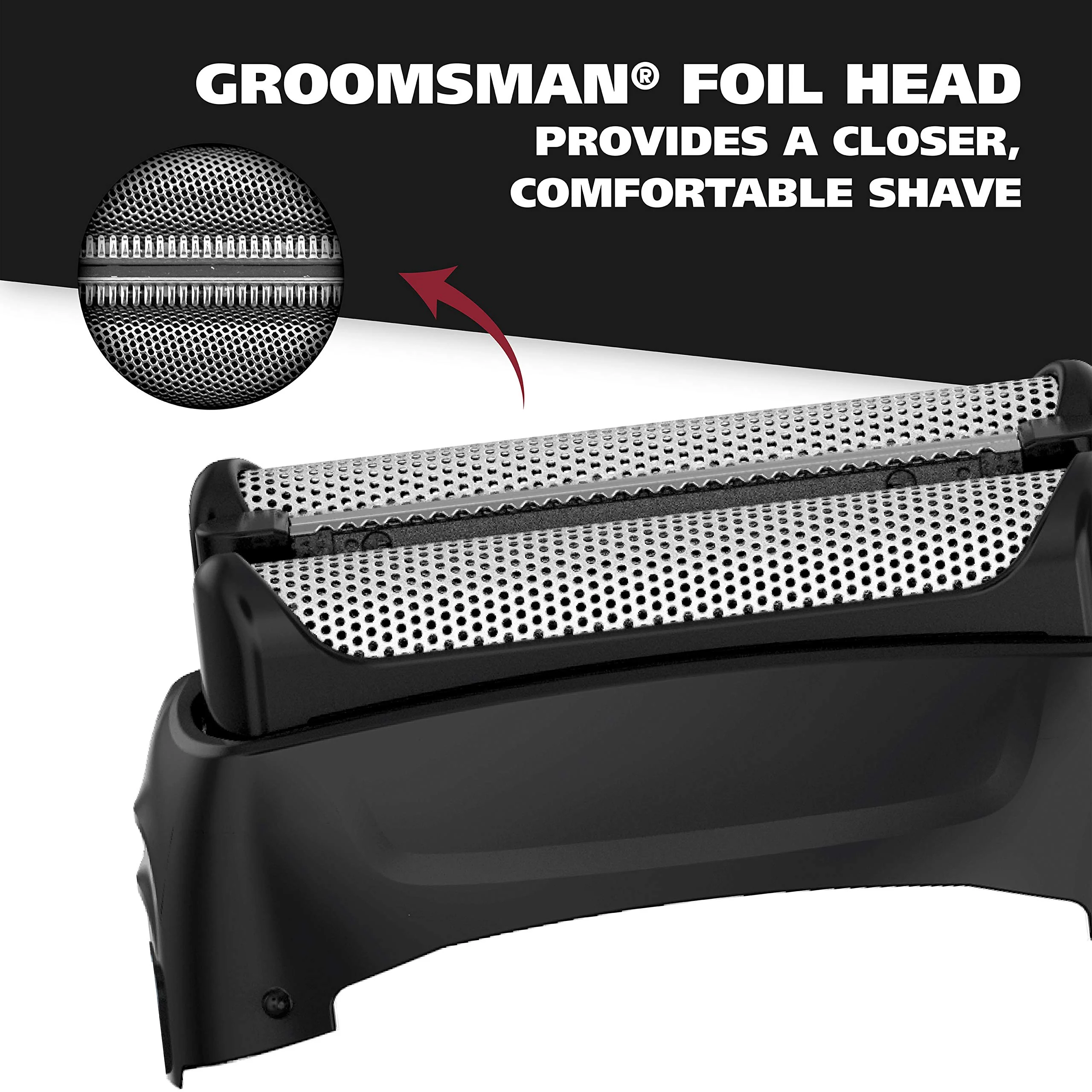 Wahl Groomsman Shaver Replacement Cutters and Head for 7063 Series, Black - Model 7046 - Image 2