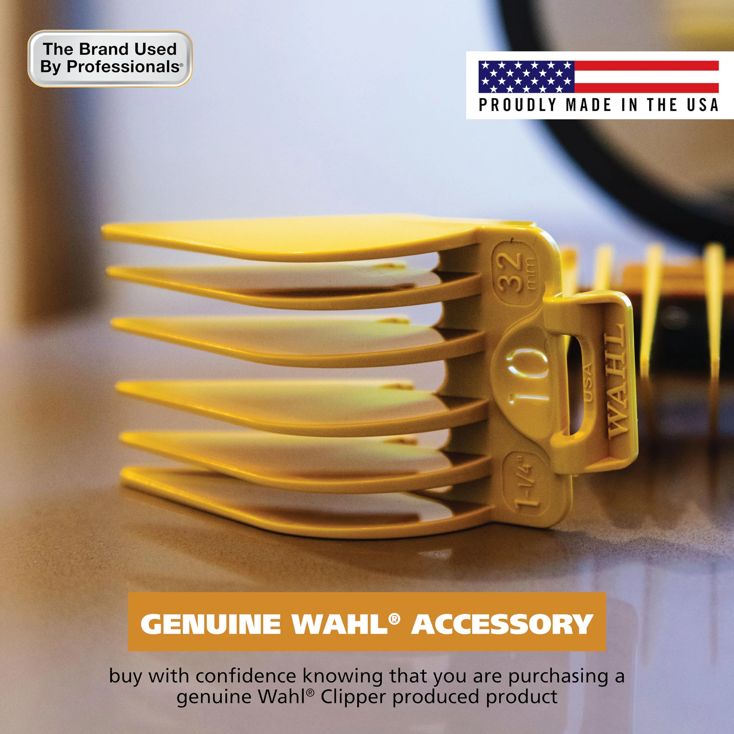Wahl Hair Clipper Genuine Secure Fit Attachment Guard Set for Long Hair Styles and Fades, 2 Full Size Hair Clipper Guide Combs for Increased Cutting Performance - Model 3025025 - Image 6