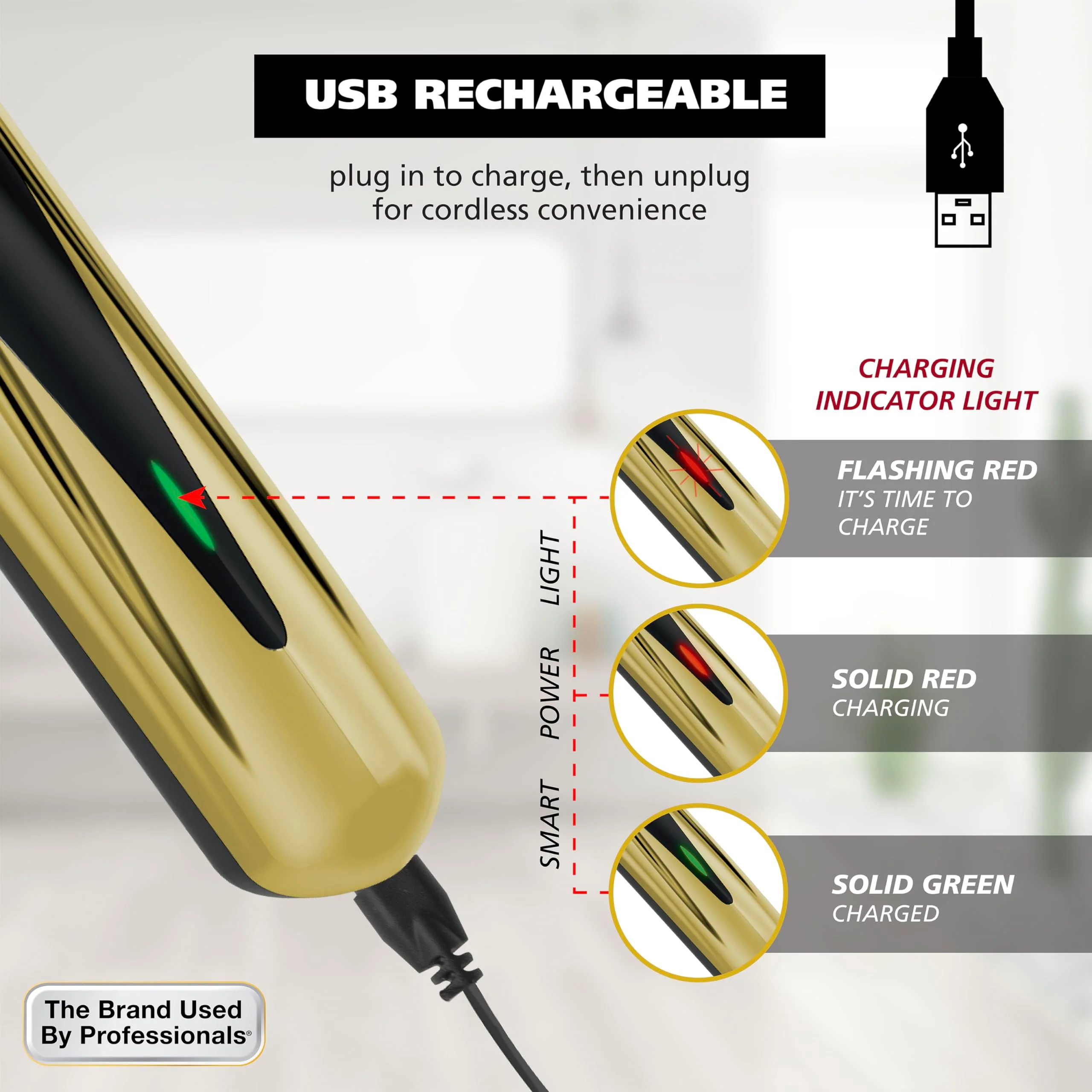 Wahl Lithium-Ion Cordless Rechargeable Edge & Detail Shaver and Beard Trimmer for Men with USB Charging – Model 3025950 - Image 7