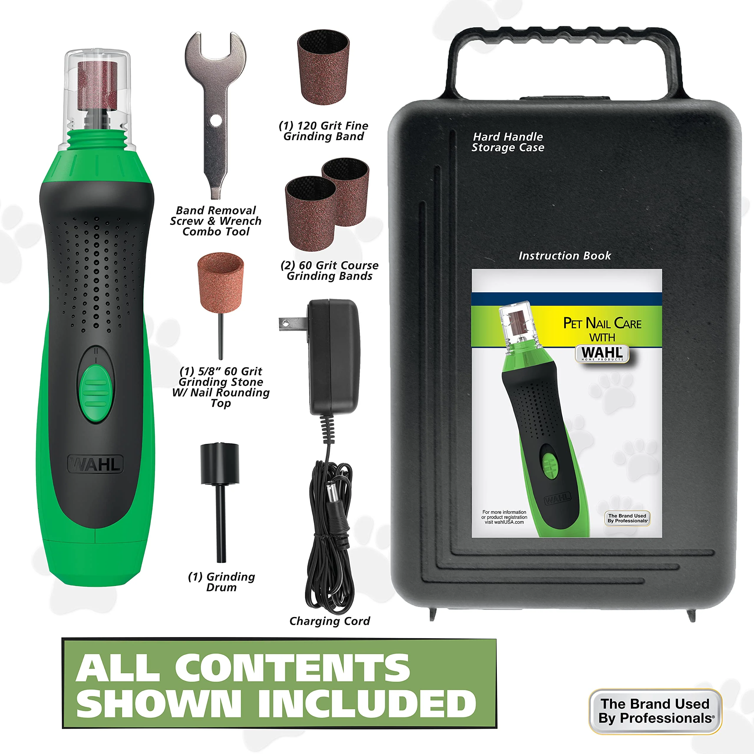 Wahl Lithium Ion Rechargeable Dog Nail Grinder with Concave Rounding Tip and Nail Guard for Increased Safety and Precise Nail Grinding, 3 Hour Run Time - 5975 - Image 2