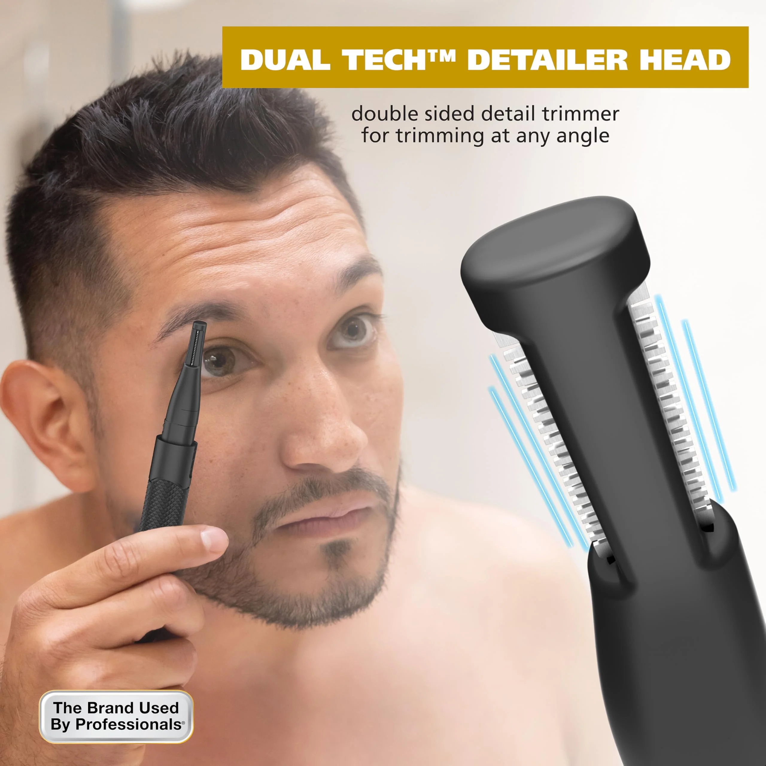 Wahl Manscaper ® 2 in 1 Lithium Battery Tactical® Dual Sided Eyebrow Trimmer and Nose Hair Trimmer for Men – Model 3023805 - Image 4