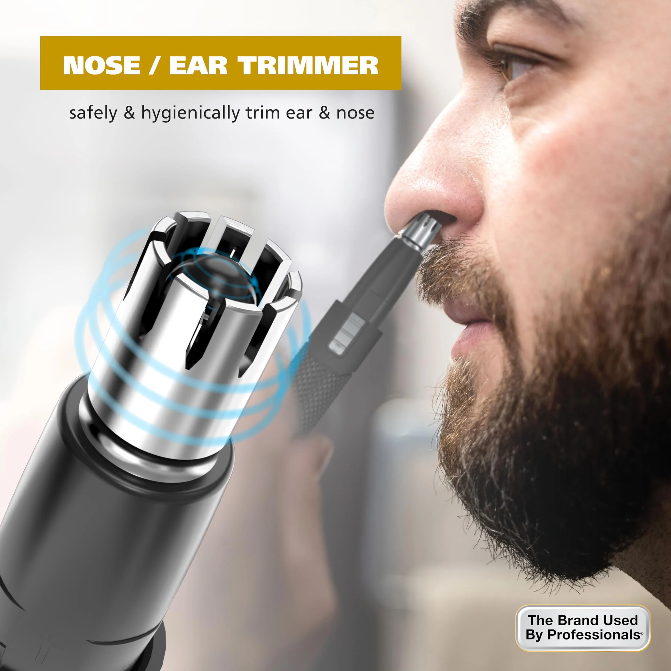 Wahl Manscaper ® 2 in 1 Lithium Battery Tactical® Dual Sided Eyebrow Trimmer and Nose Hair Trimmer for Men – Model 3023805 - Image 7