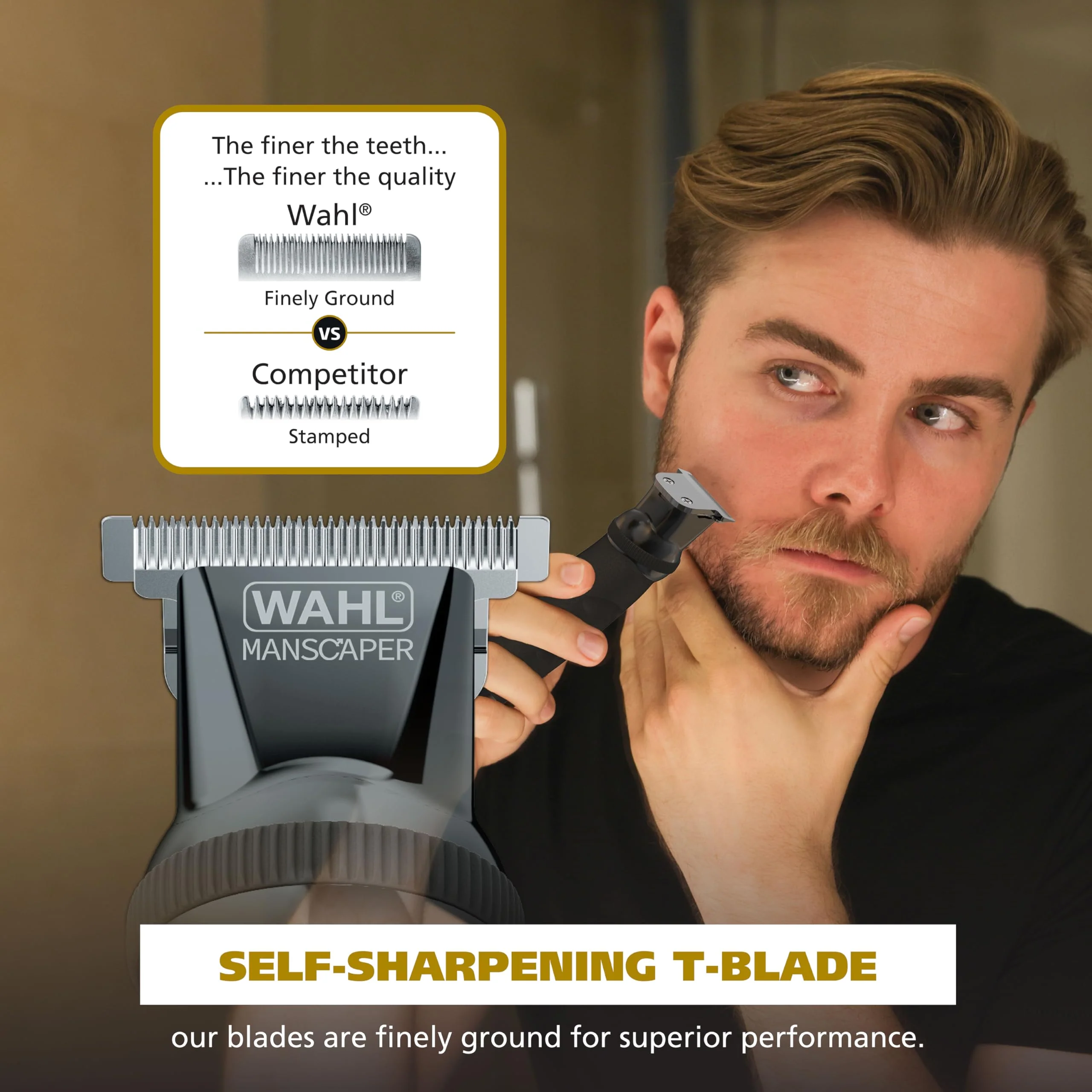 Wahl Manscaper® Reach 360 Ratchet Head Cordless Body and Beard Trimmer for Men with No-Slip Grip for Precise Control During Face, Body, and Manscape Grooming – Model 3025951 - Image 4