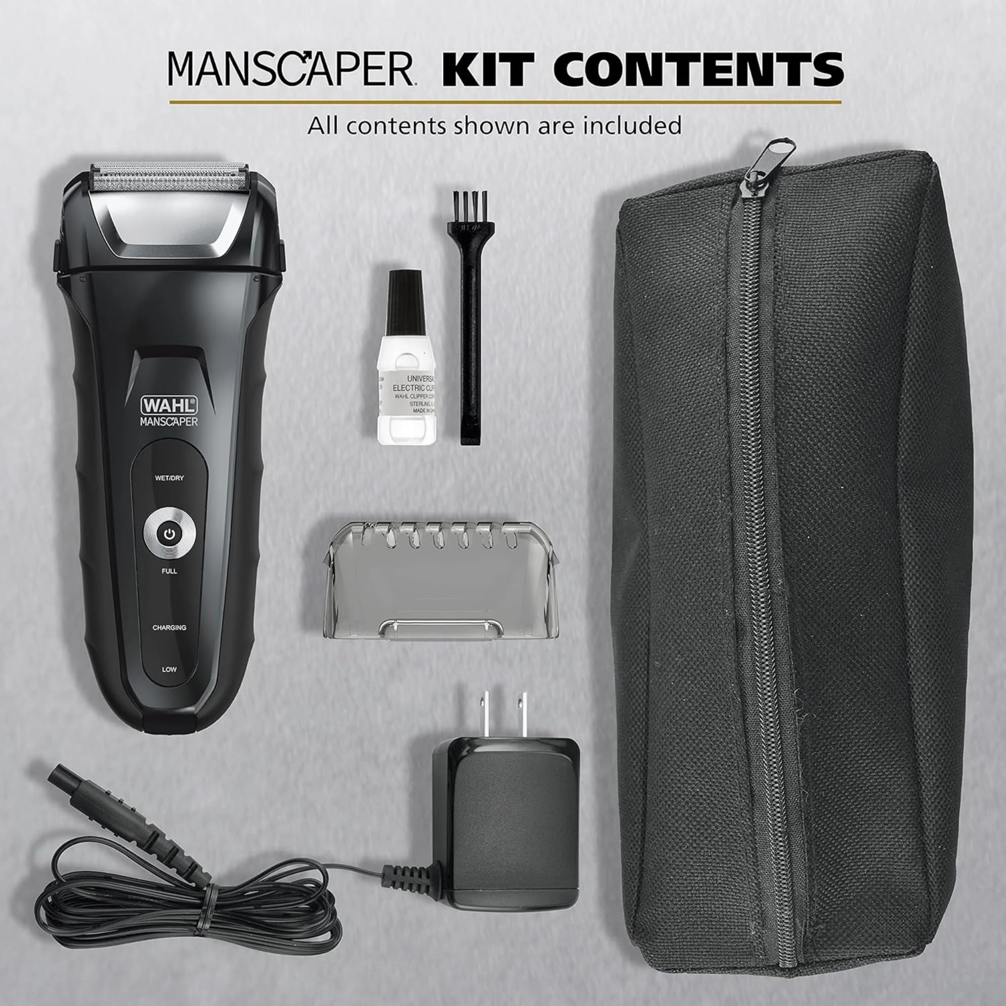 Wahl Manscaper Lithium-Ion Hypoallergenic Shaver with Flexible Titanium Foils to Prevent Skin Irritation and Shaver Bumps - Image 2