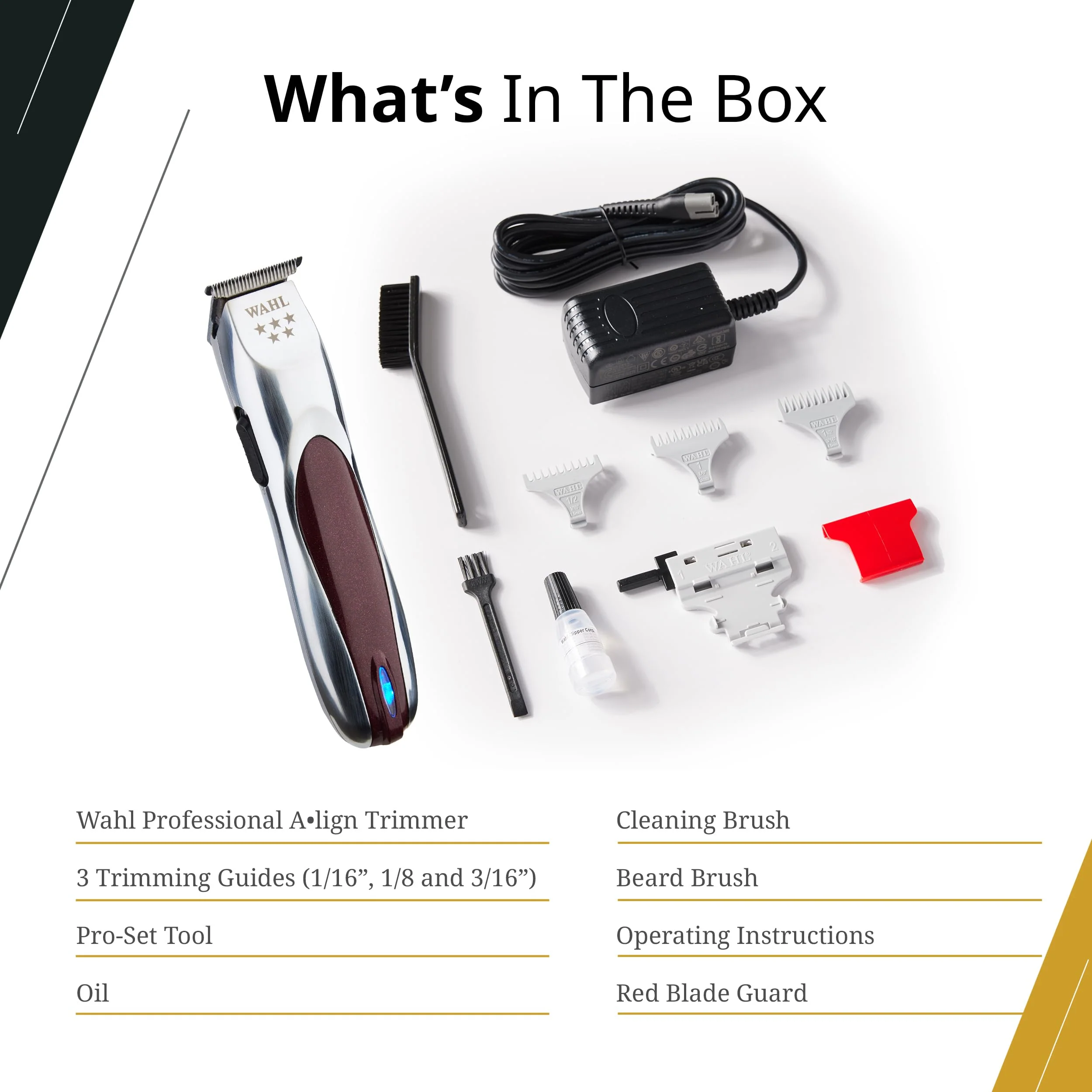 Wahl Professional 5 Star Align Trimmer, Narrow T-Blade, High-Speed Rotary Motor, Cordless 180-Minute Run Time - Image 6