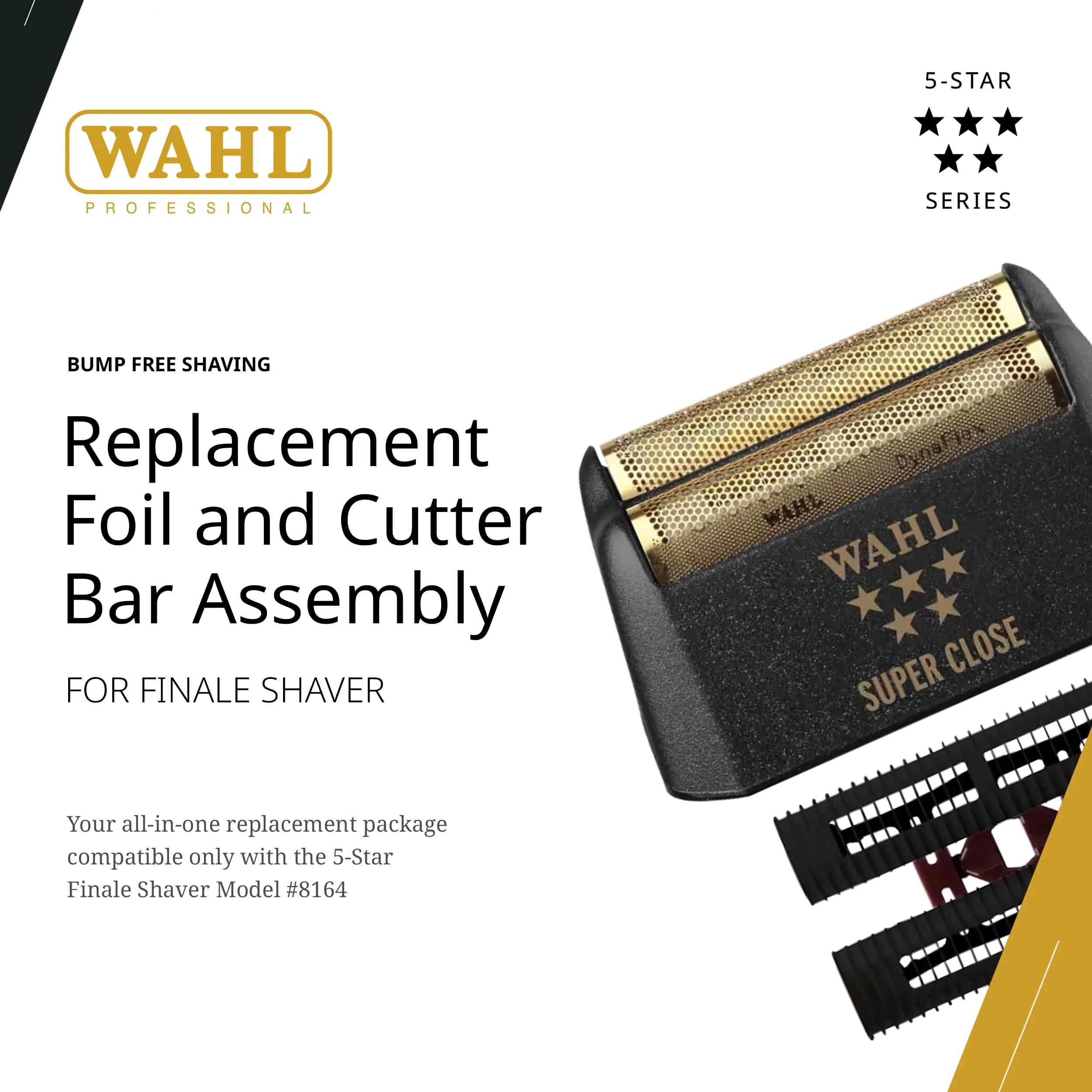 Wahl Professional 5 Star Finale Replacement Foil & Cutter Bar Assembly, Super Close, Gold Foil - Image 2