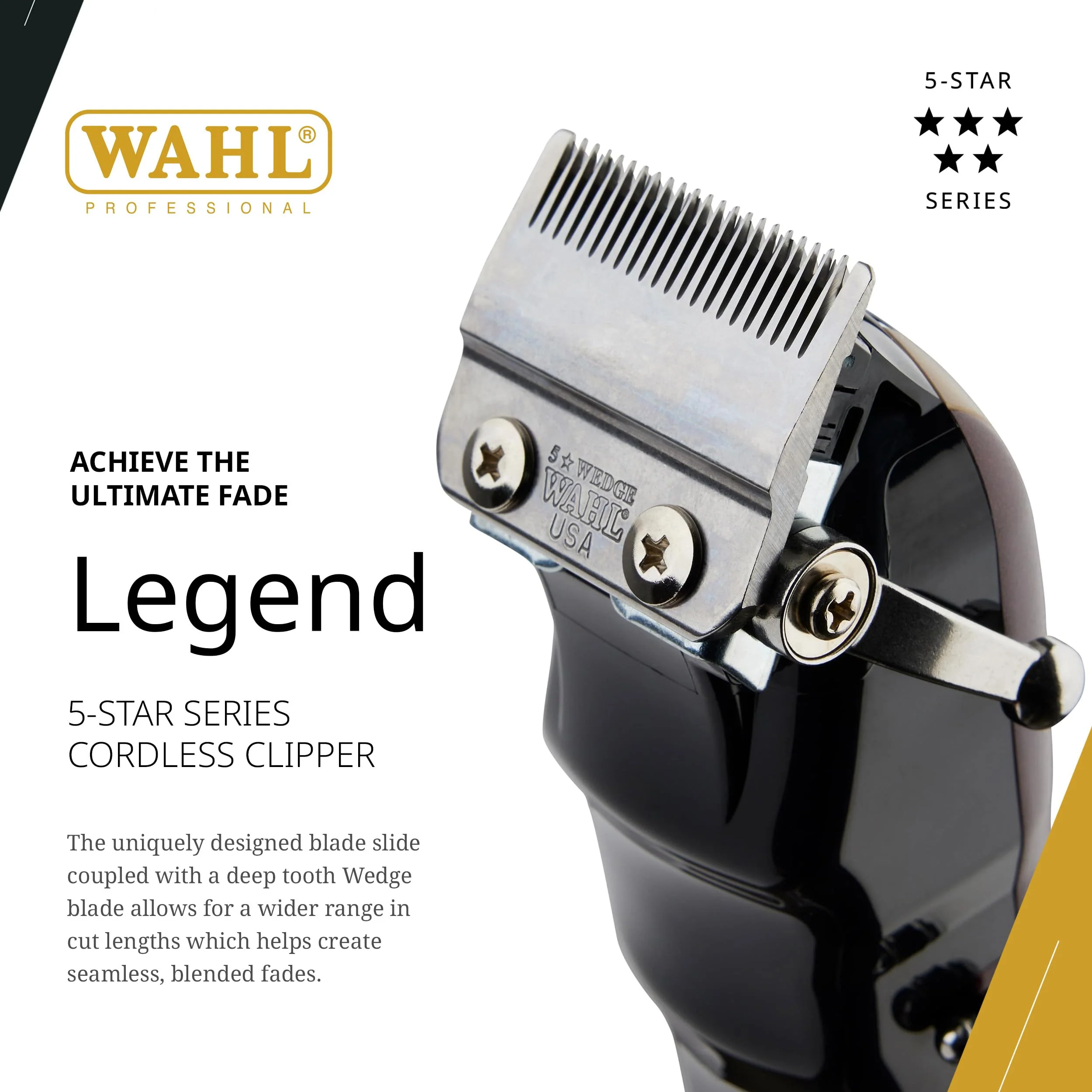 Wahl Professional 5 Star Series Cordless Legend Clipper, High-Performance Hair Cutting Tool with 100-Minute Run Time, Lithium Ion - Image 2