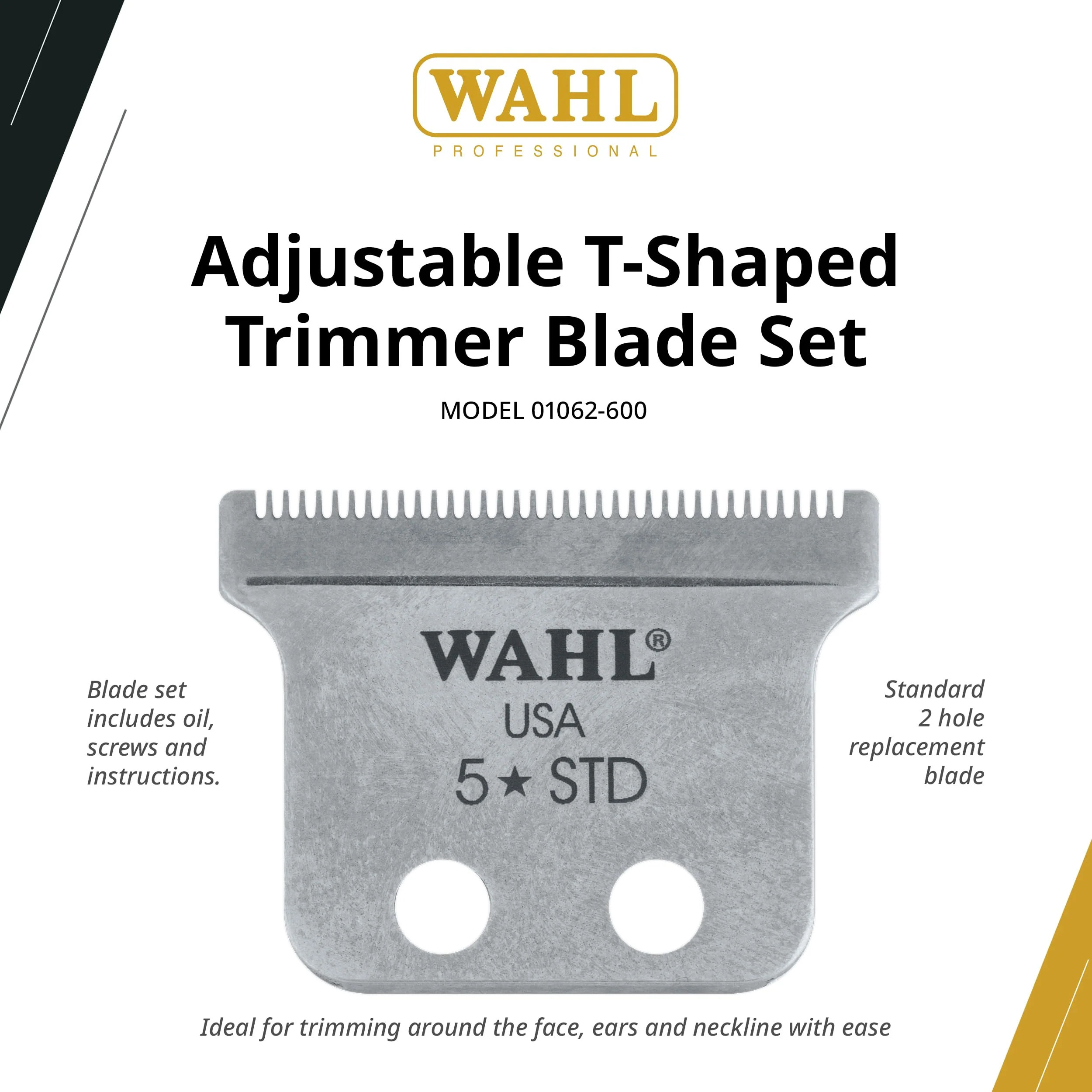 Wahl Professional Adjustable T-Shaped Trimmer Blade, Precision Replacement Blade for Detailer and Hero Trimmers - Image 2