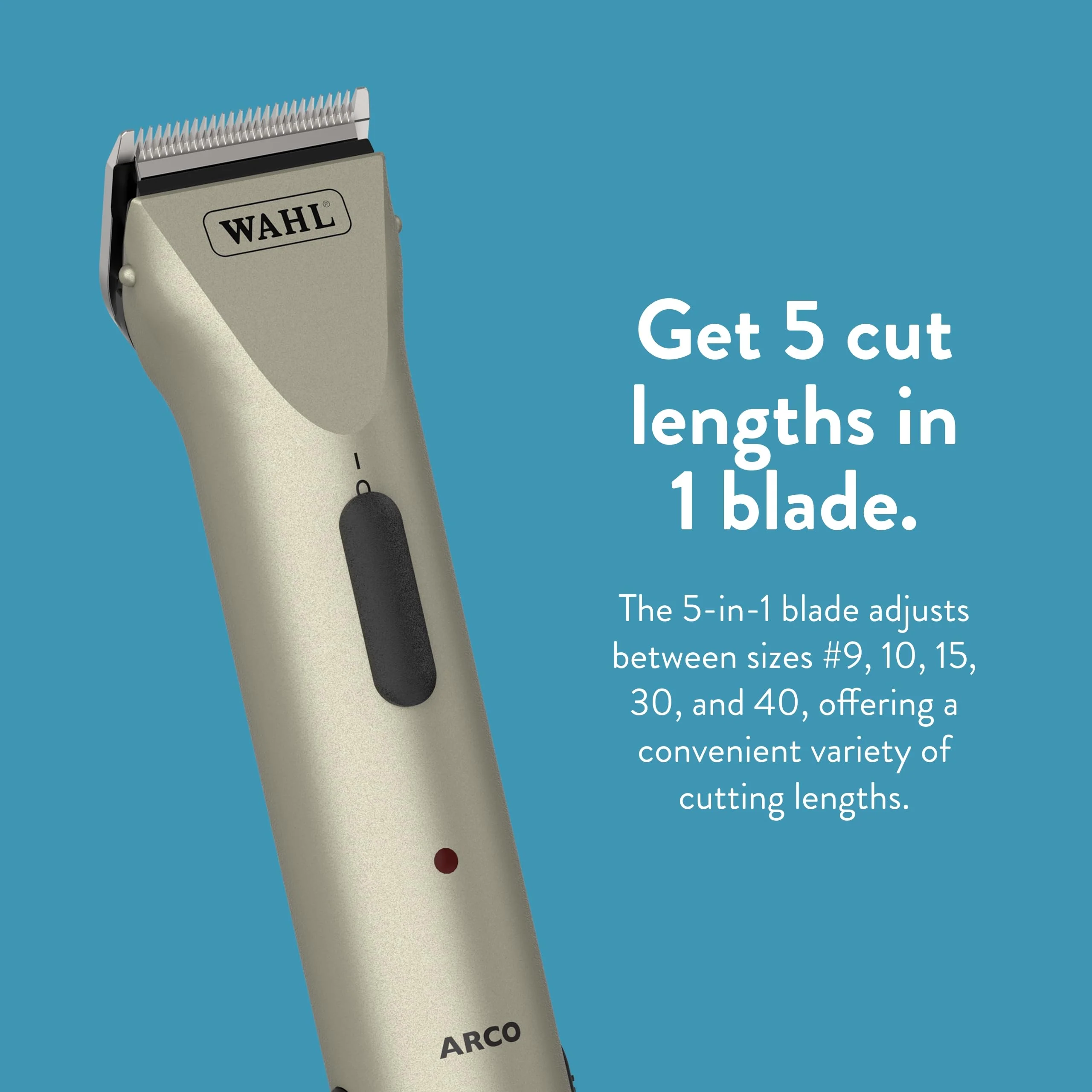 Wahl Professional Animal Arco Equine Horse Cordless Clipper Kit, Champagne (8786-800) - Image 5
