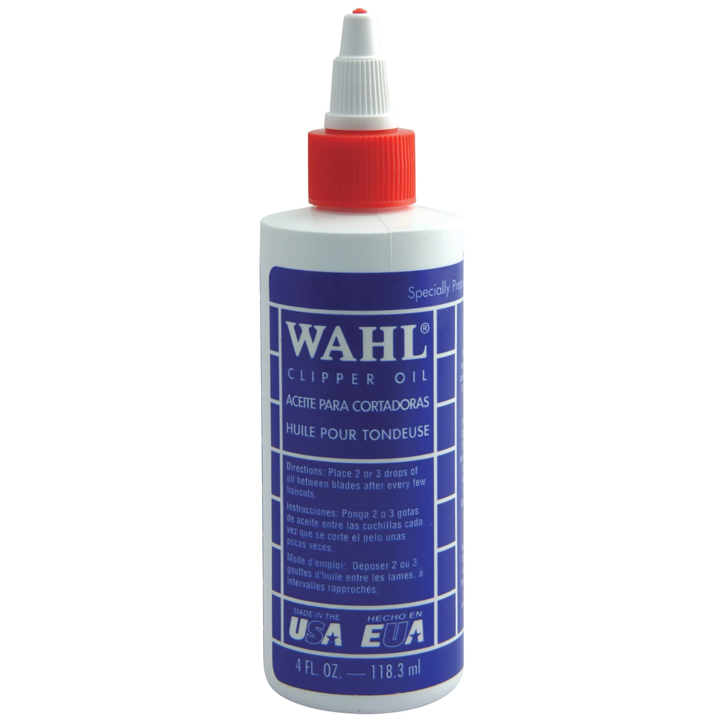 Wahl Professional Clipper Oil, Lubricant for Clippers, Trimmers, and Blades, Extends Blade Life, Reduces Heat and Friction, 4 Fl Oz