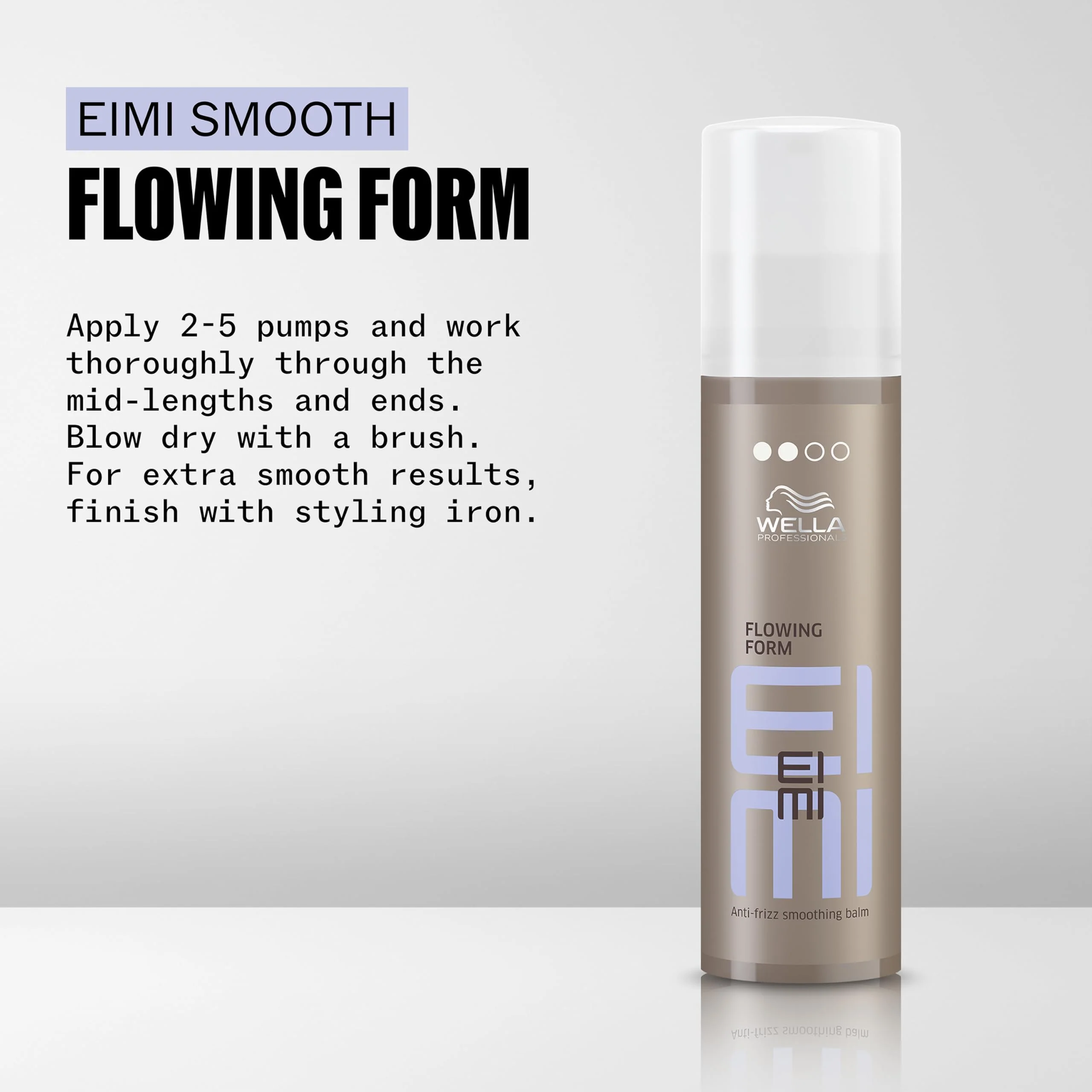 Wella Professionals EIMI Flowing Form Anti-Frizz Smoothing Balm | For Frizzy, Damaged Hair | Provides Smooth & Natural Sleek Finish | 3.38 Fl Oz - Image 2