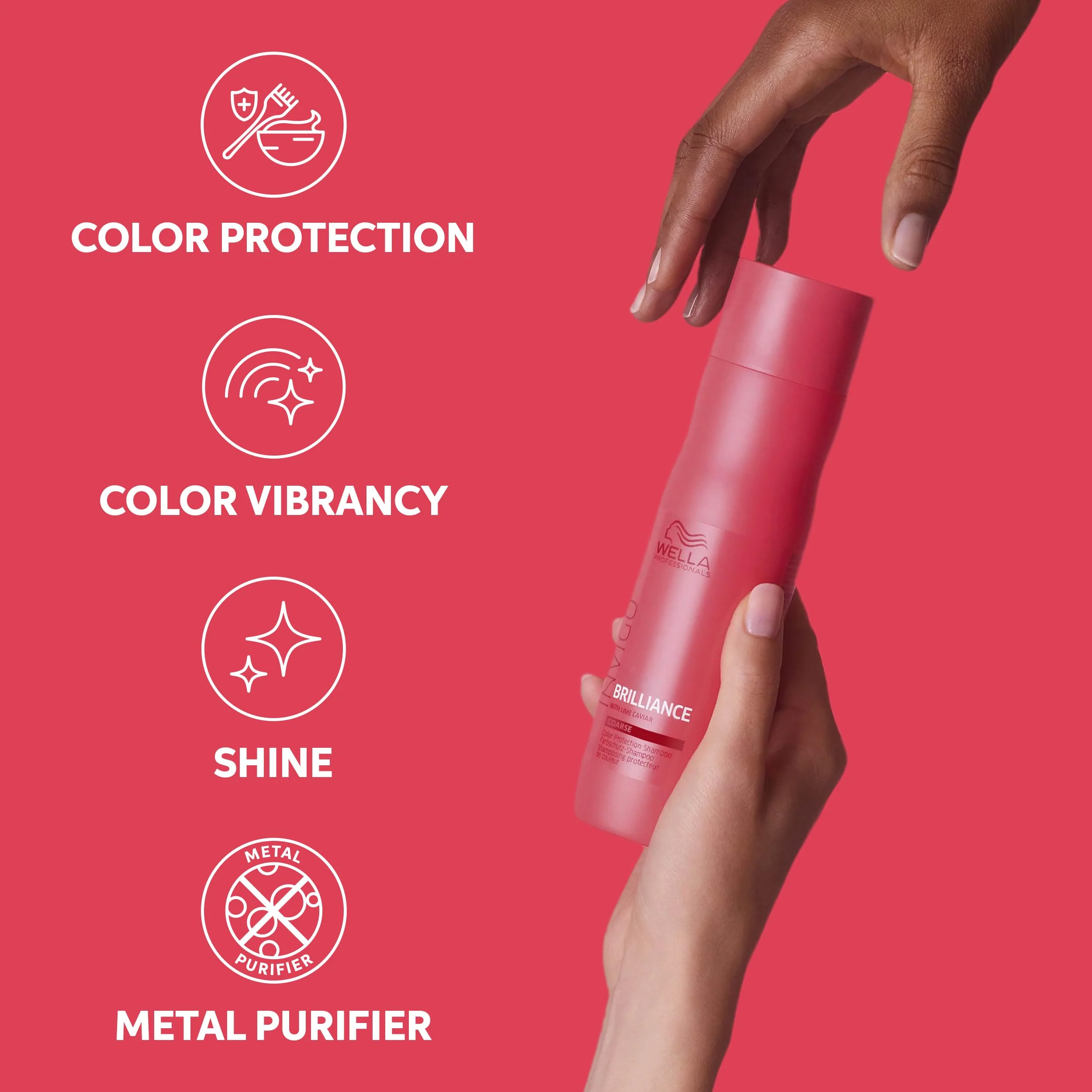 Wella Professionals Invigo Brilliance Shampoo for Coarse Hair | Color Protection & Vibrancy | 10.1 Fl Oz - Image 6