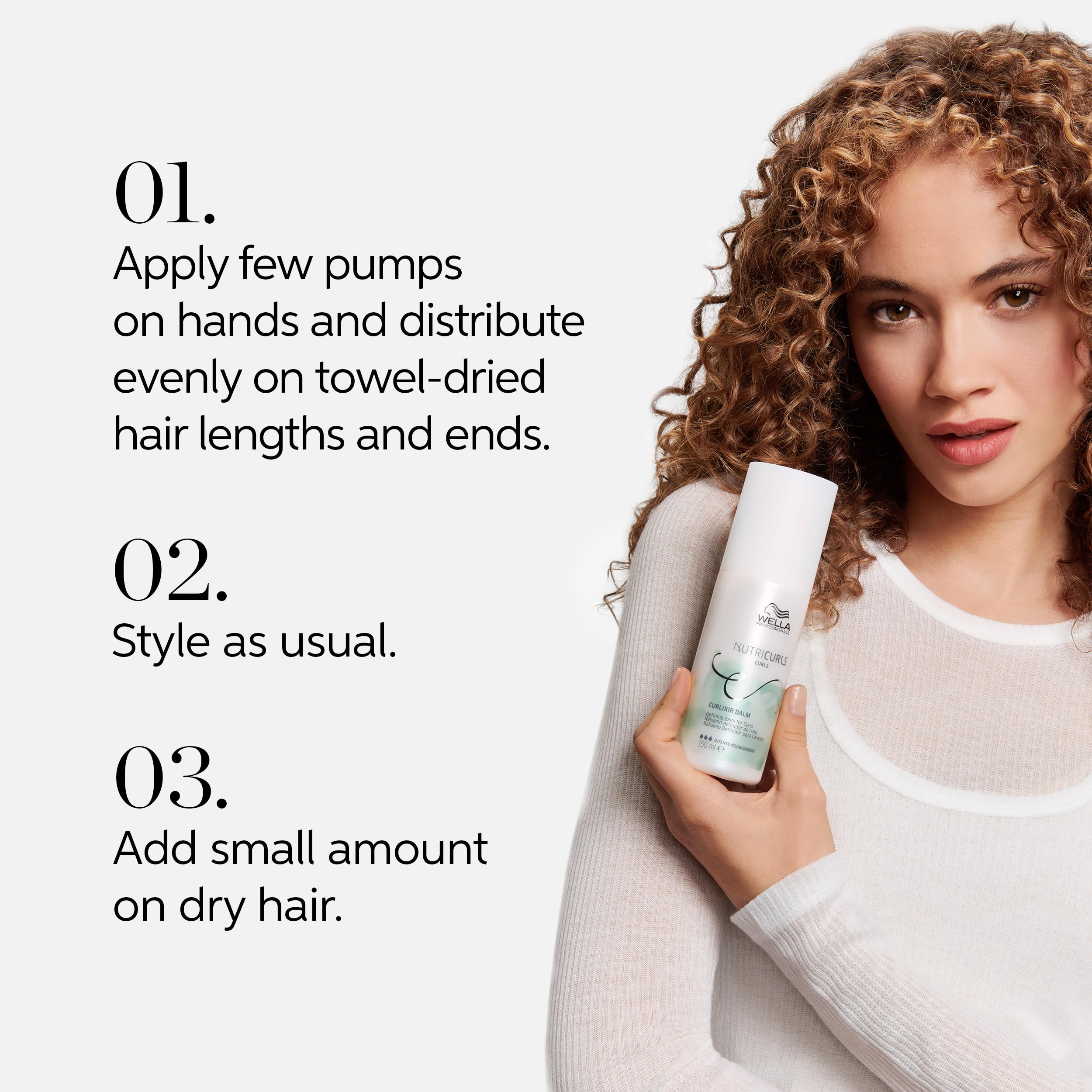 Wella Professionals Nutricurls Curlixir Balm | Defining Leave-in Cream for Curls | Intense Nourishment | Soft Hold & 24H Curl Definition | 5.07 Fl Oz - Image 7